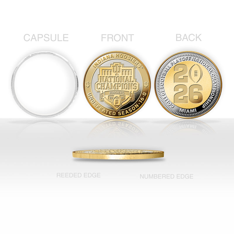 Indiana University 2025-26 CFP National Champions Two-Tone Coin - Commemorative Coins Coins Made in USA 2026