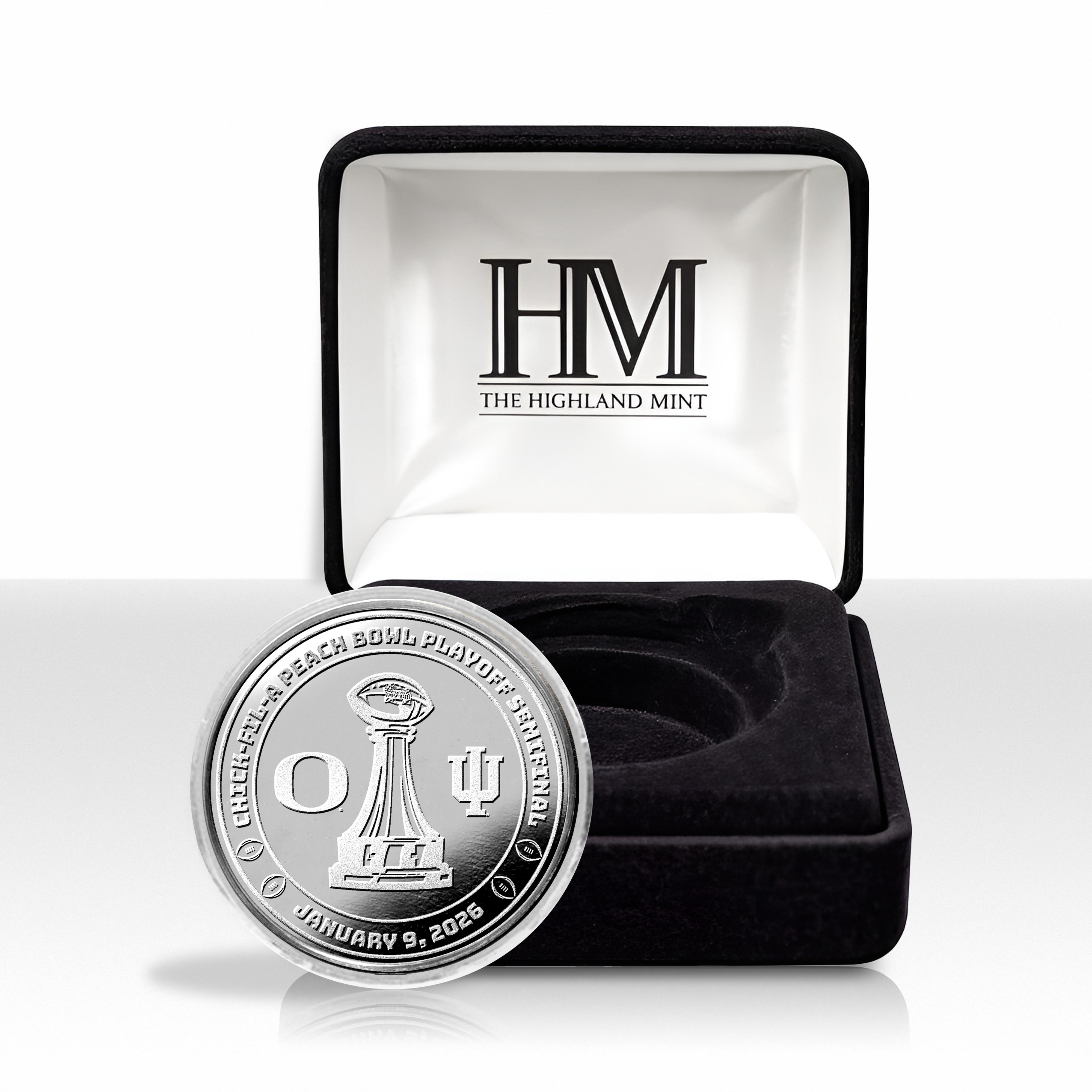 University of Oregon vs. Indiana University 2025-26 CFP Peach Bowl Silver Plated Game Coin - Commemorative Coins Coins