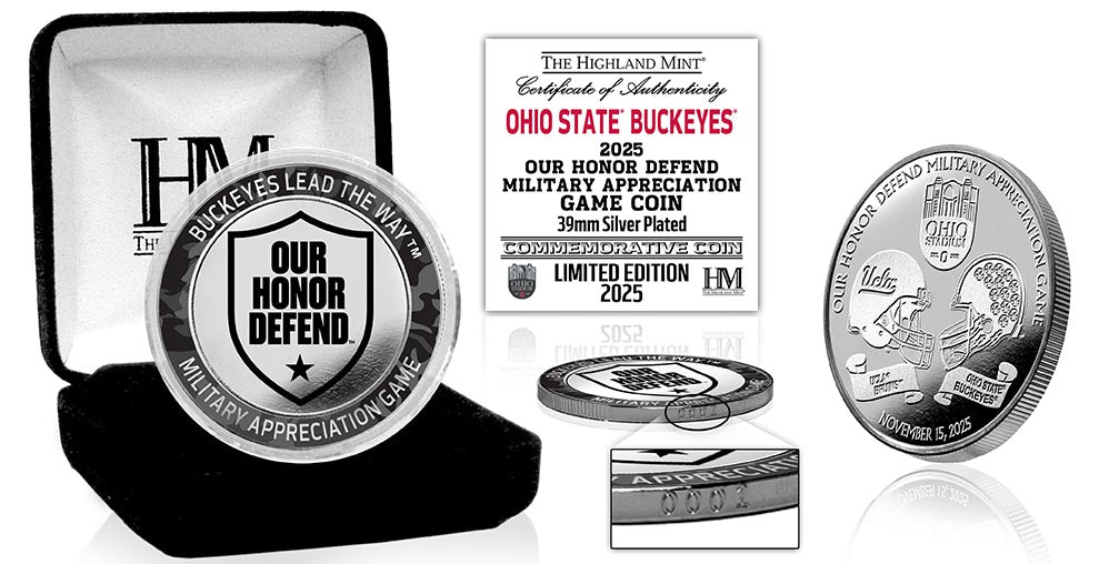 Ohio State Buckeyes 2025 Our Honor Defend Military Appreciation Game Silver Color Coin