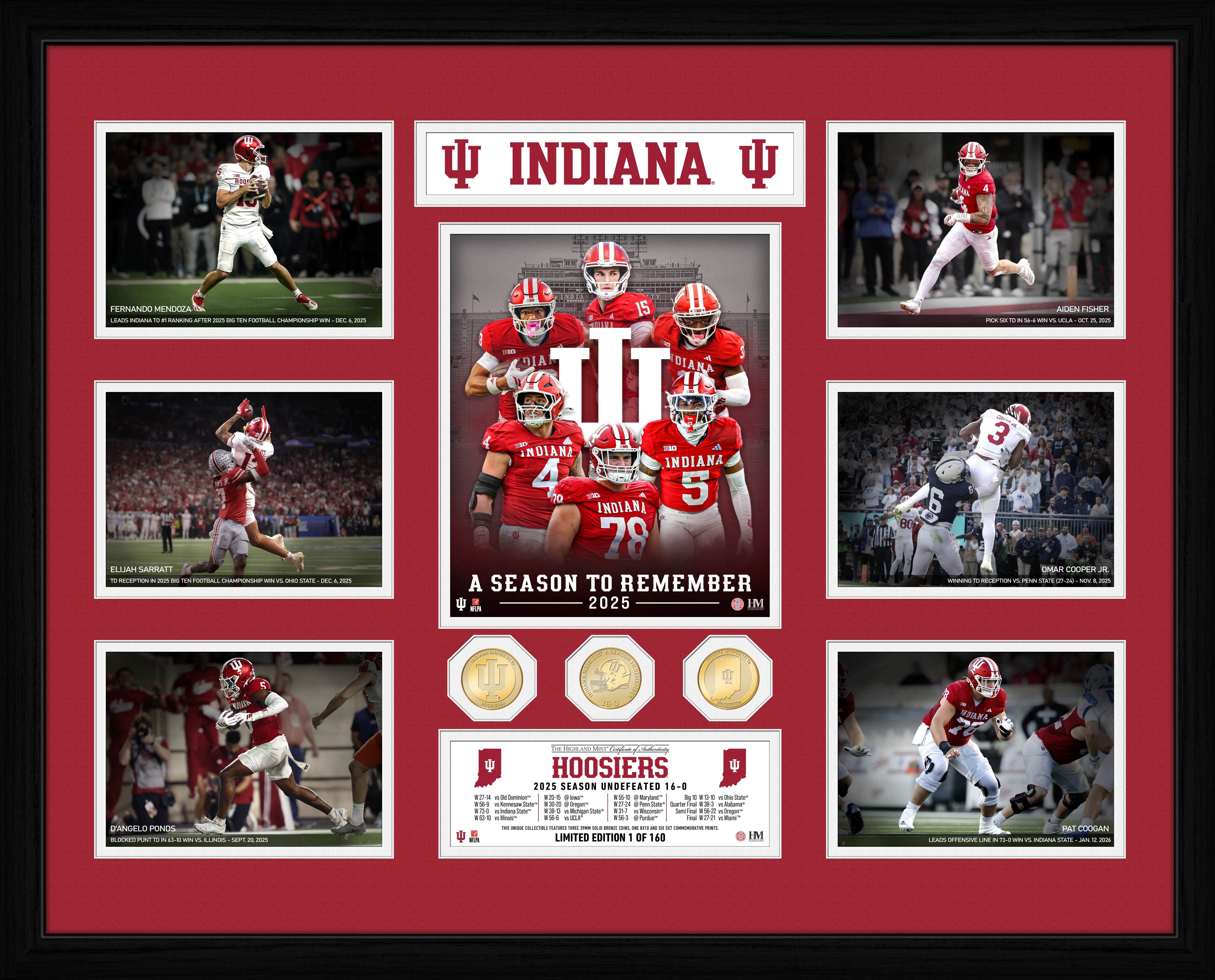 Indiana Hoosiers 2025 Season to Remember Mega Bronze Coin Photo Mint