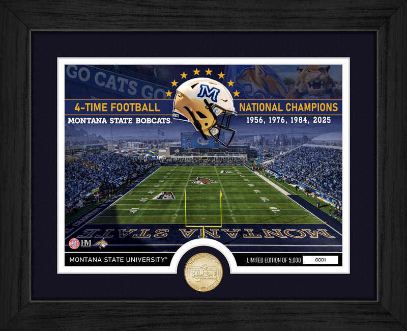Montana State Bobcats 4x FCS National Champions Stadium Bronze Coin Photo Mint