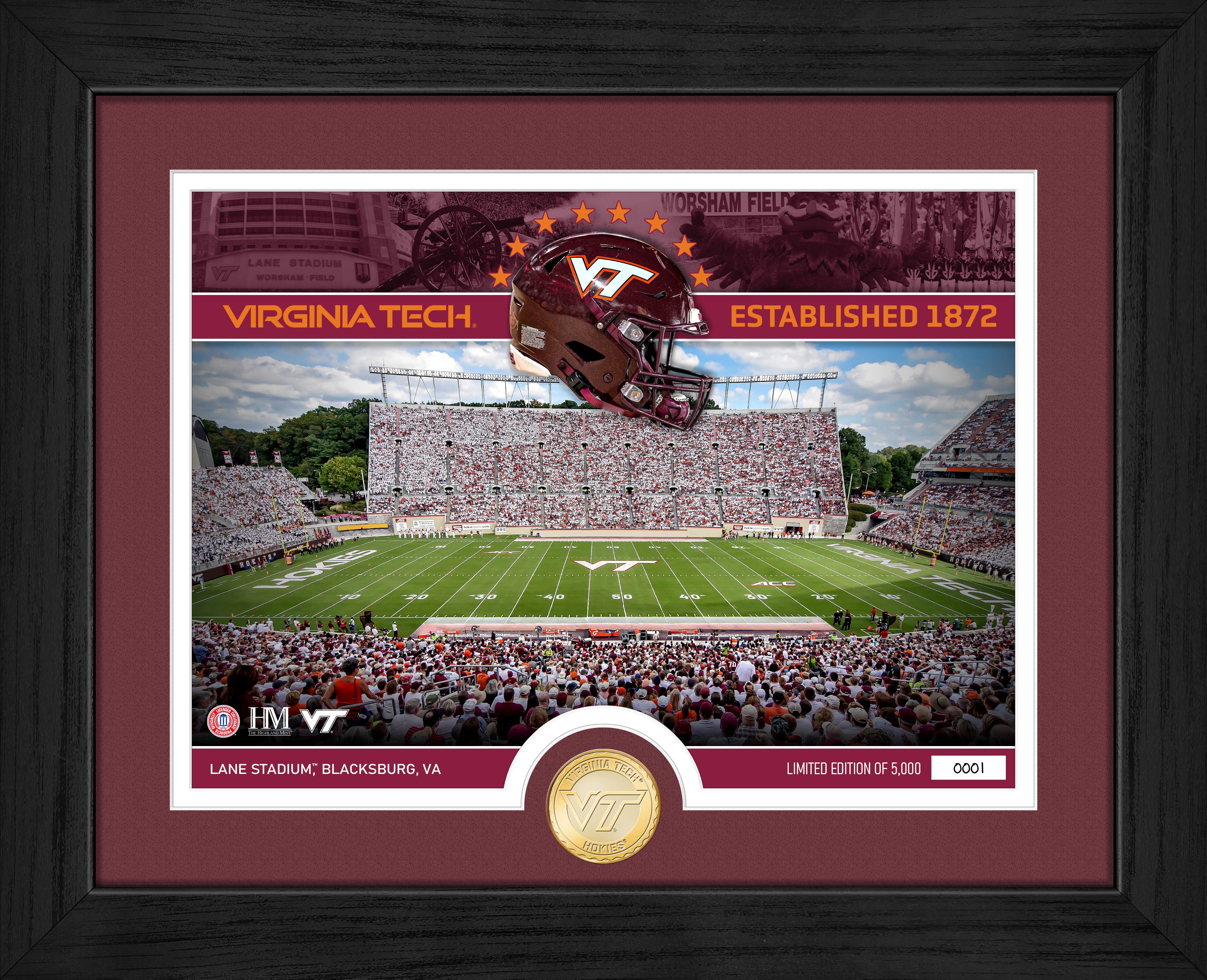 Virginia Tech Stadium Bronze Coin Photo Mint
