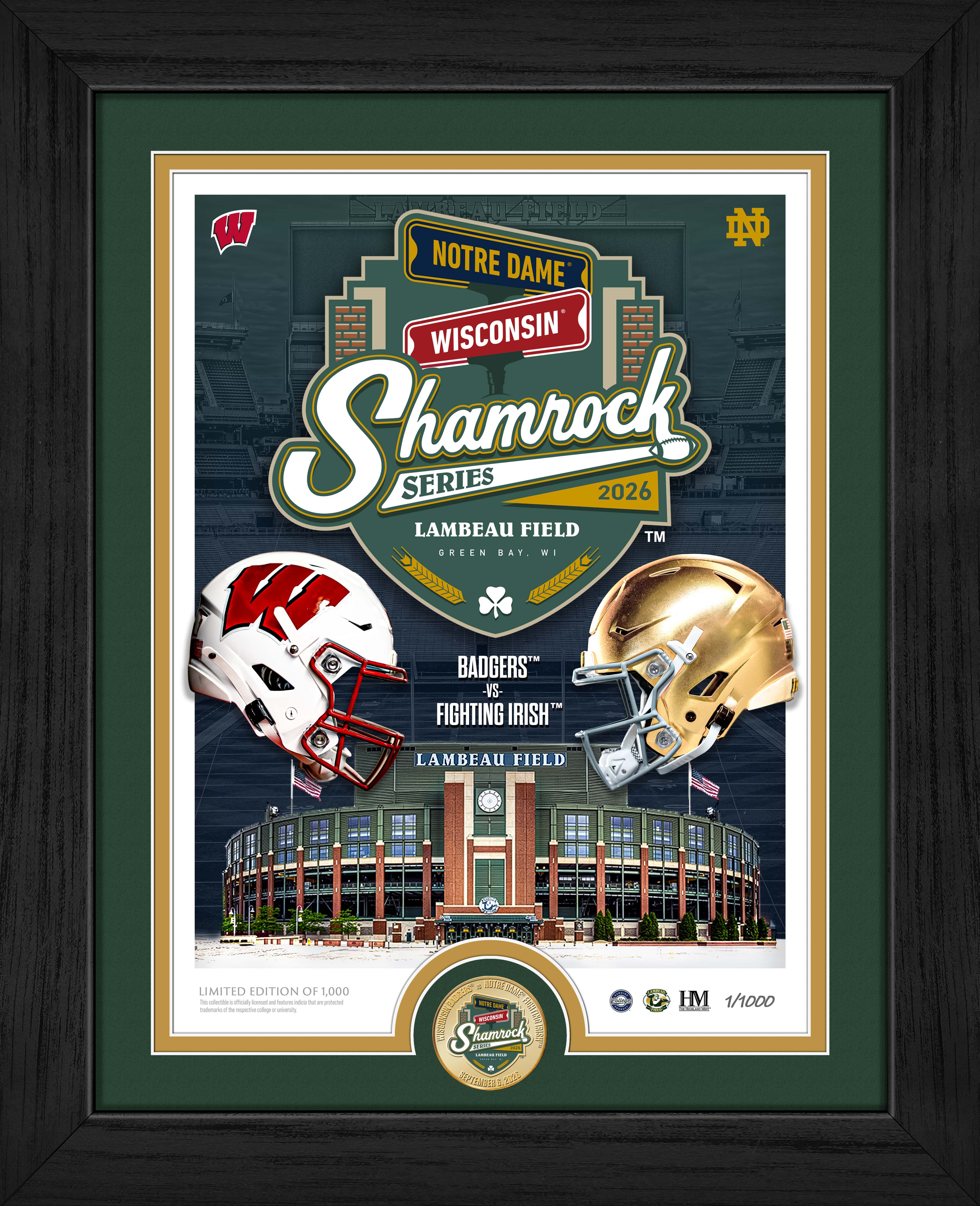 Notre Dame Fighting Irish 2026 Shamrock Series Commemorative Bronze Coin Photo Mint