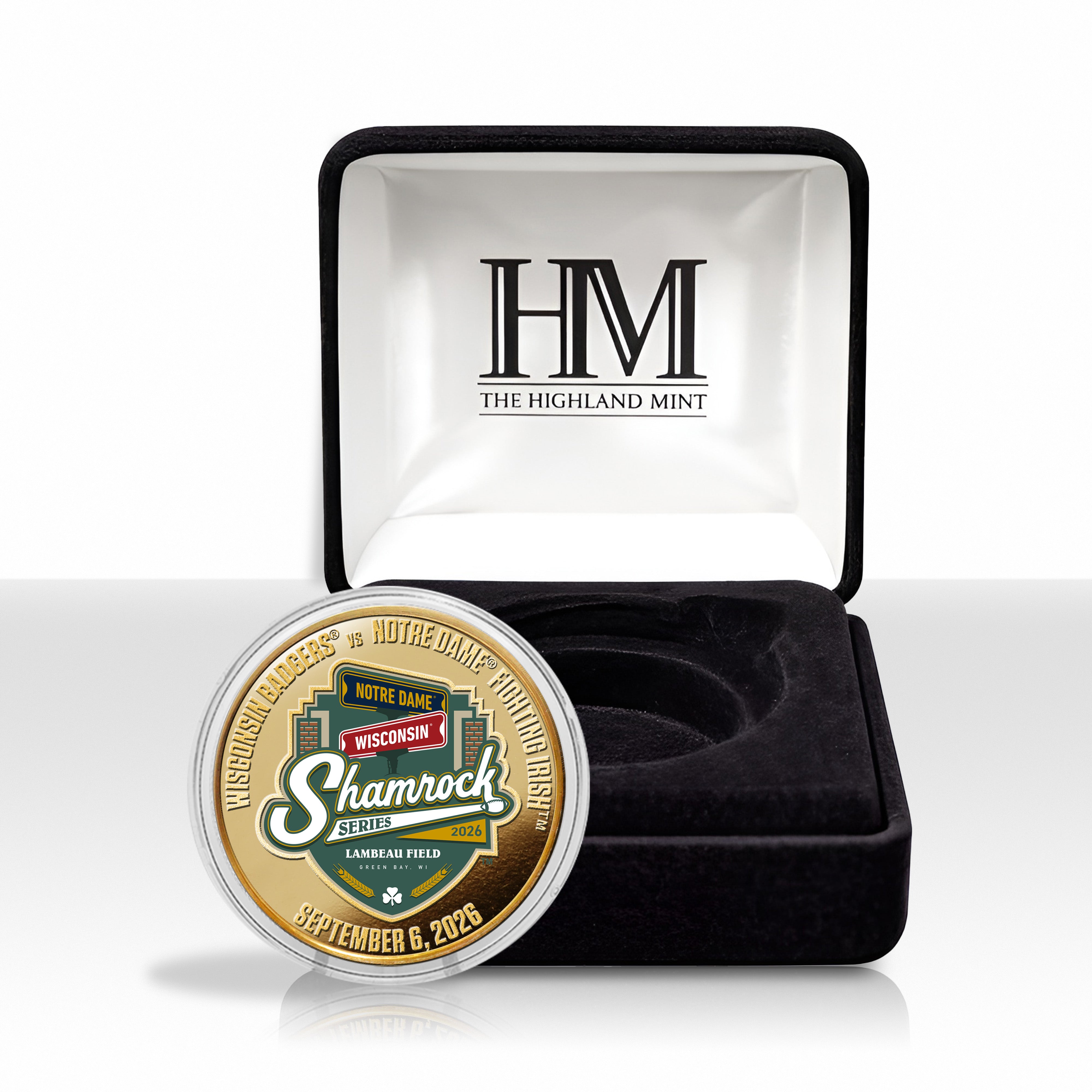Notre Dame Fighting Irish 2026 Shamrock Series Commemorative Gold Color Coin