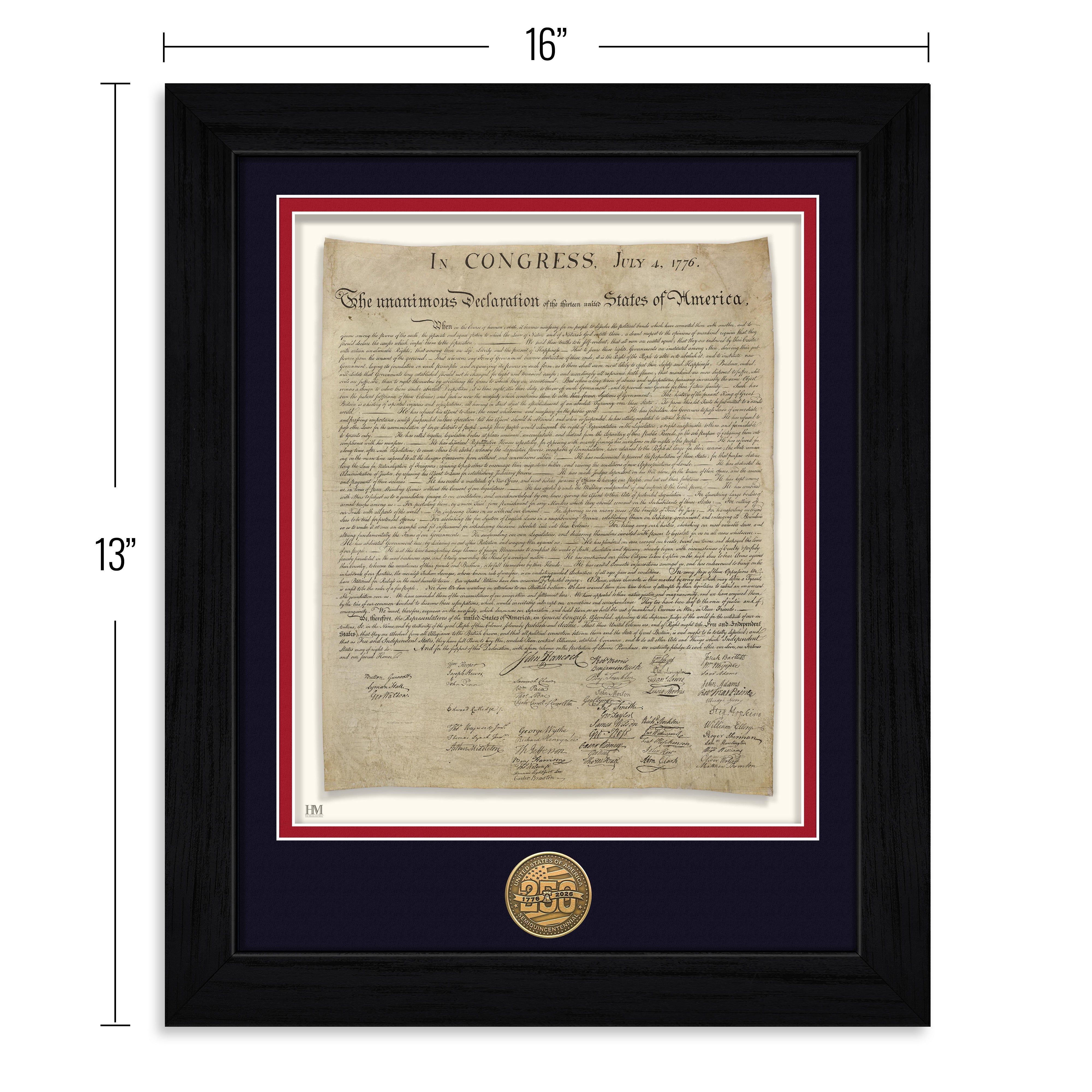 USA 250th Semiquincentennial Anniversary Declaration of Independence Bronze Coin Photo Mint