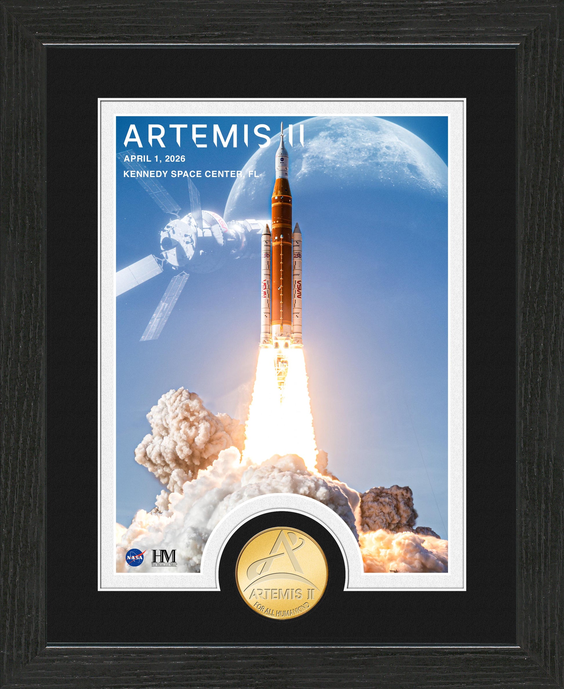 Artemis II Launch Bronze Coin Photo Mint