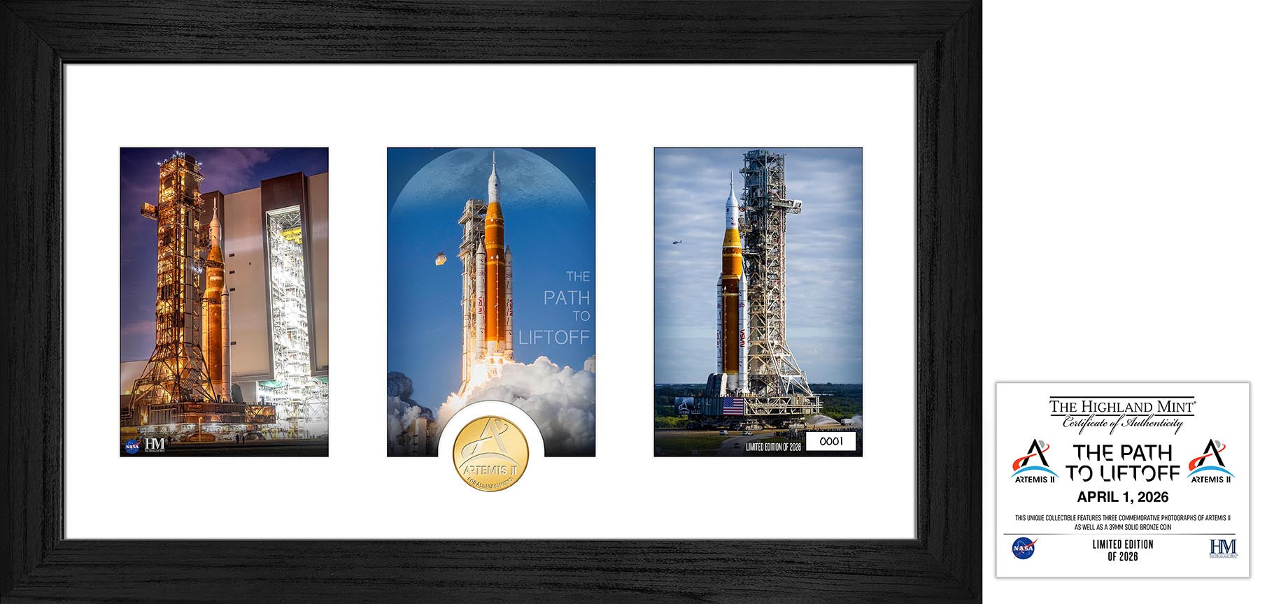 Artemis II The Path to Liftoff Bronze Coin Pano