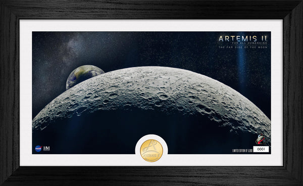 Artemis II Far Side of the Moon Bronze Coin Pano