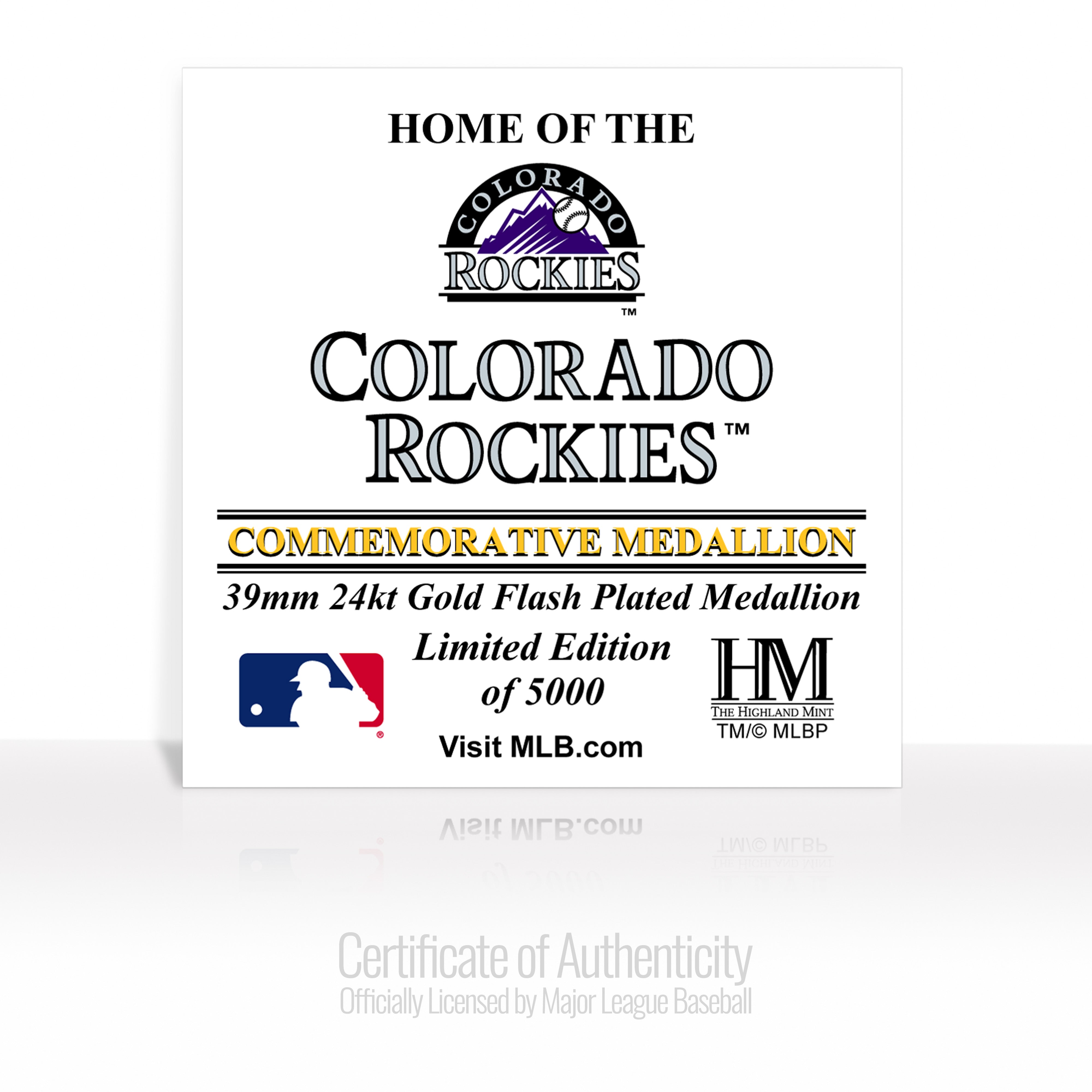 Colorado Rockies Stadium Gold Mint Coin