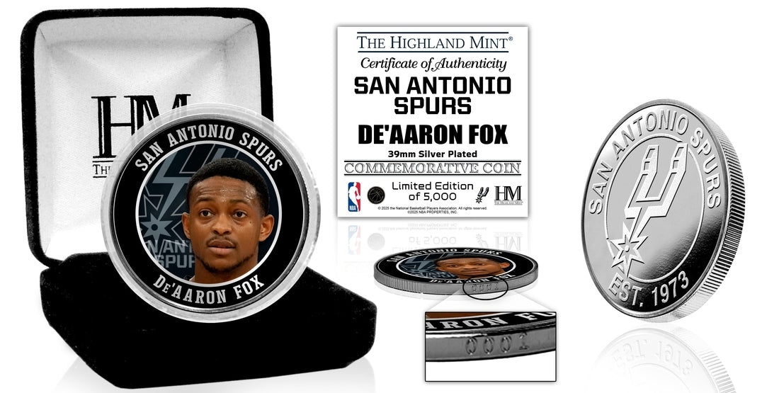DeAaron Fox Spurs Silver Color Coin - Coins