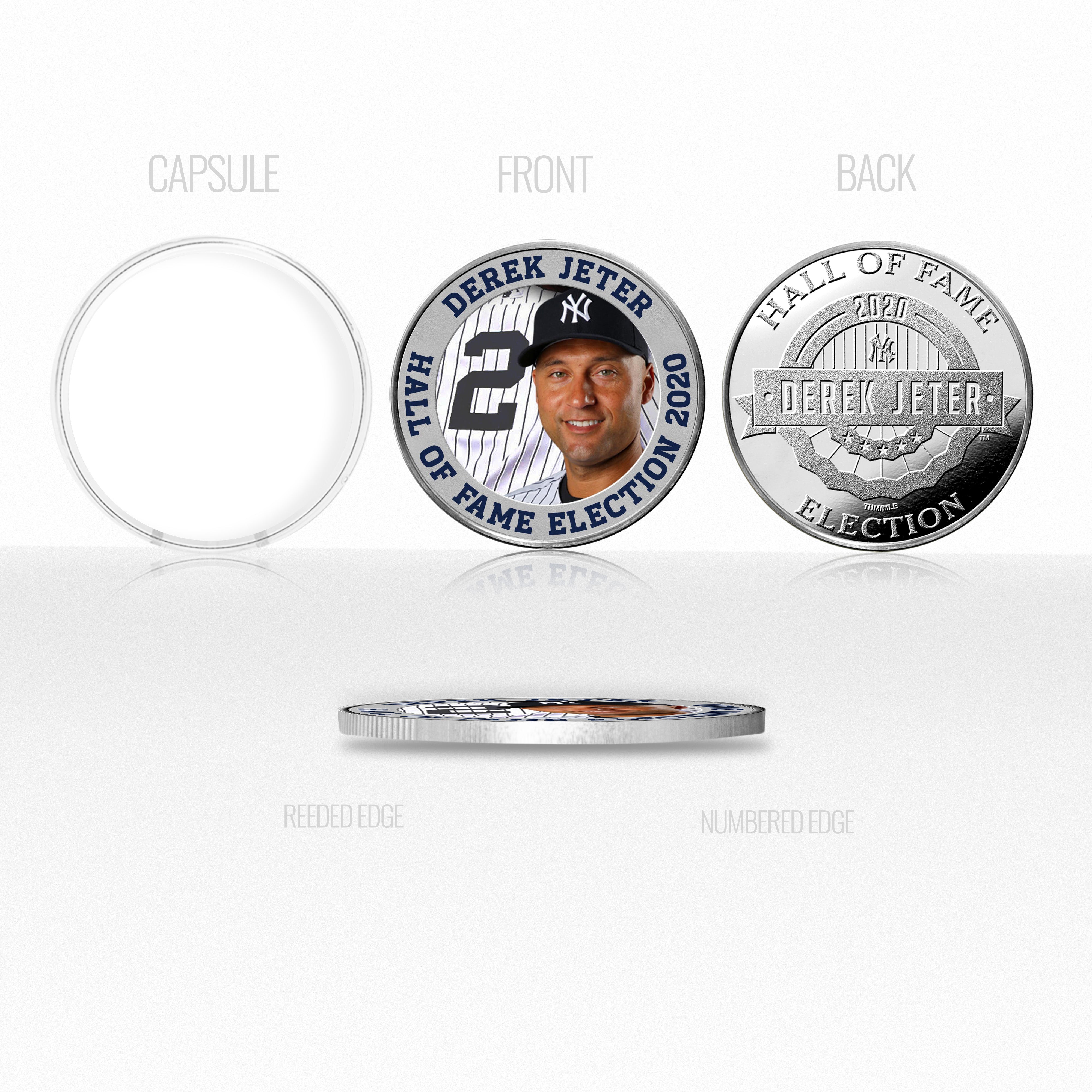 Derek Jeter 2020 HOF Color Silver Coin