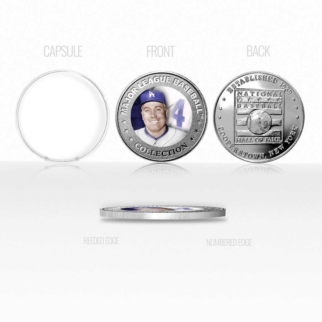 Duke Snider Baseball Hall of Fame Silver Color Coin
