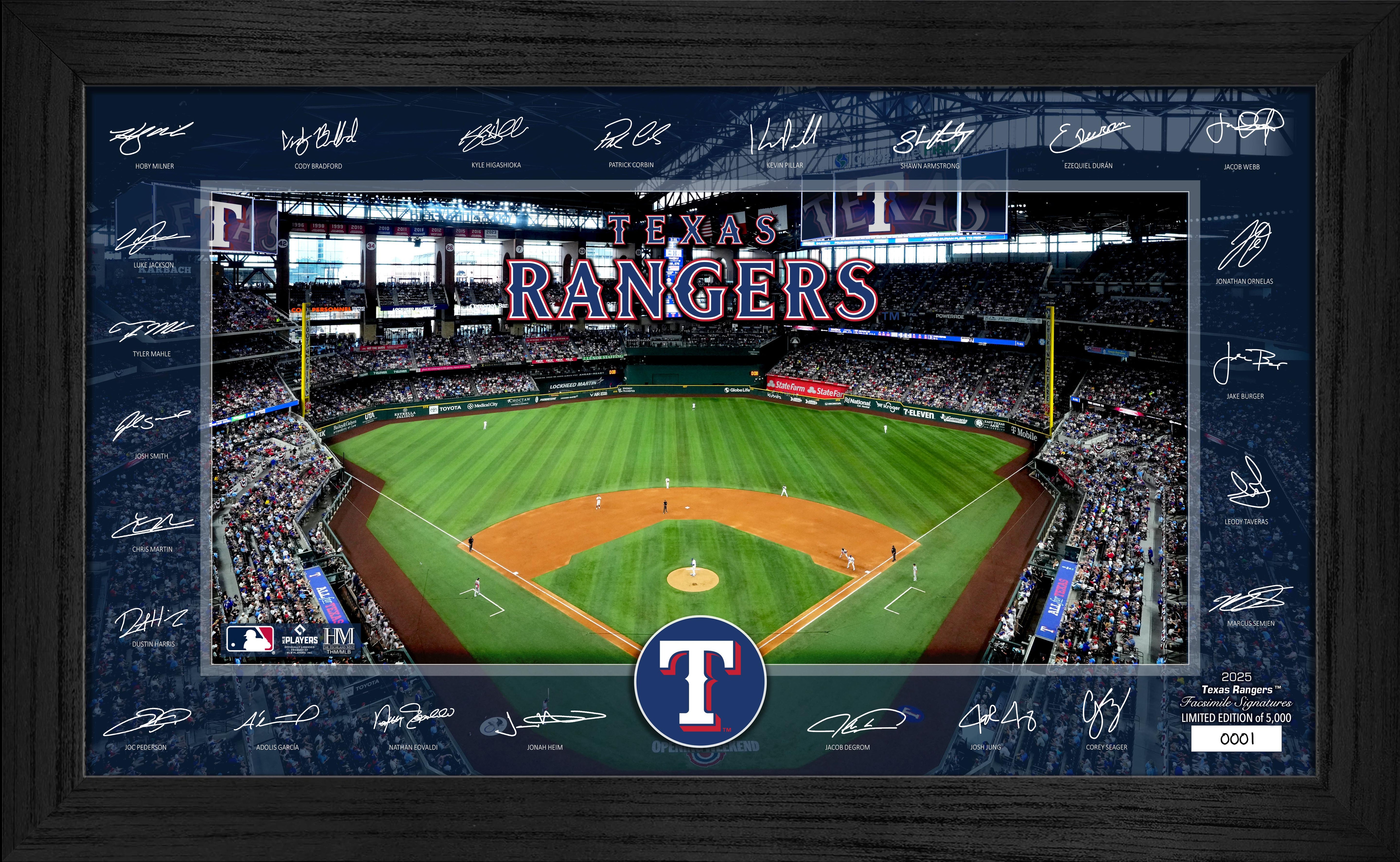 Texas Rangers 2025 Signature Field Frame