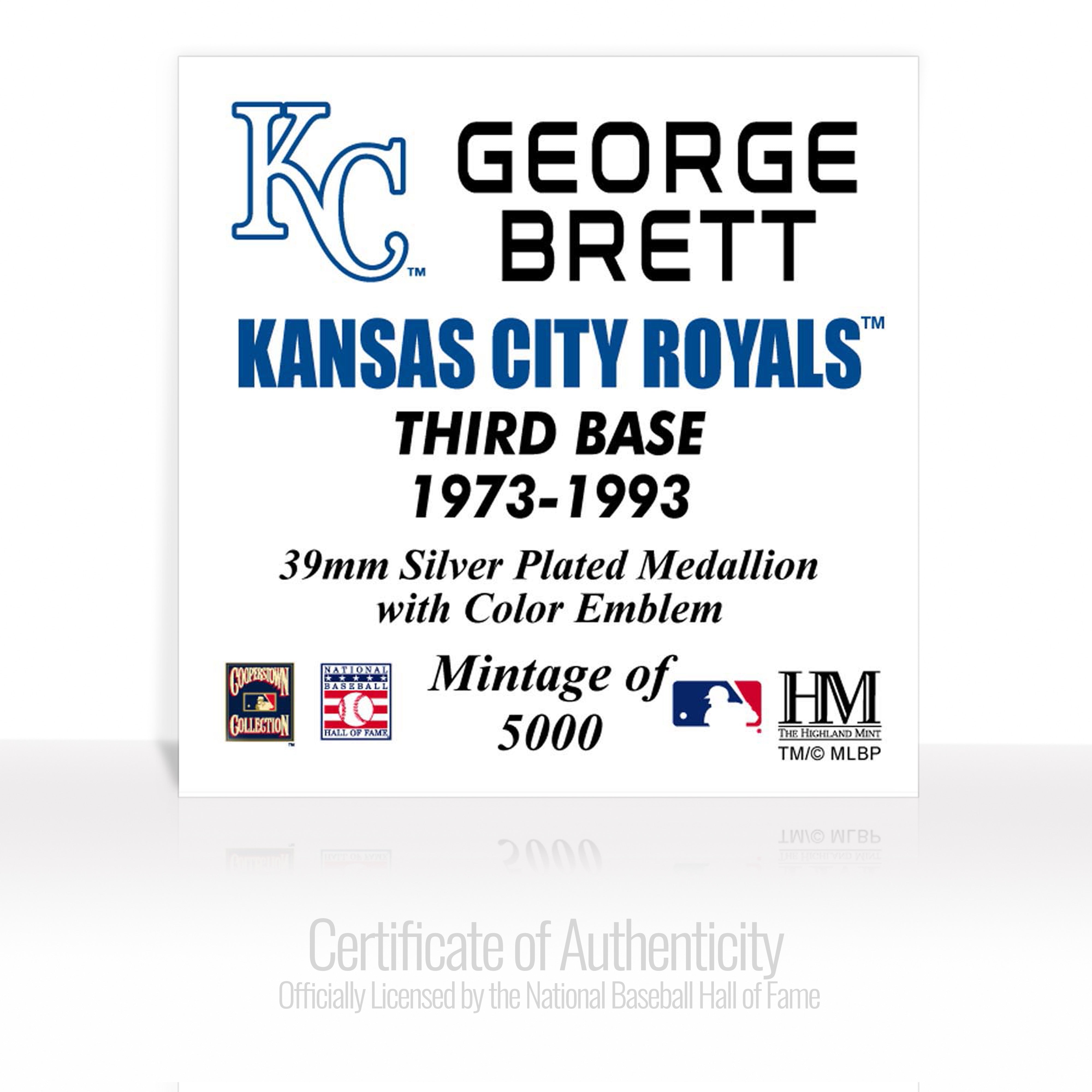 George Brett Baseball Hall of Fame Silver Color Coin