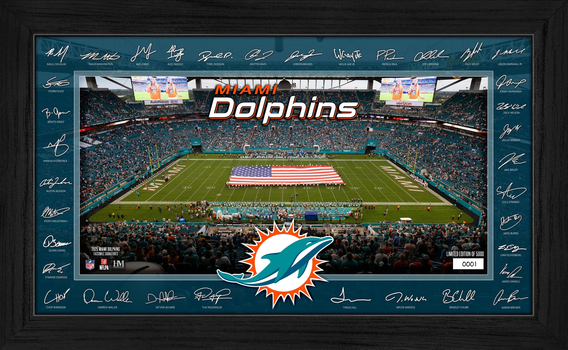 Miami Dolphins 2025 NFL Signature Gridiron