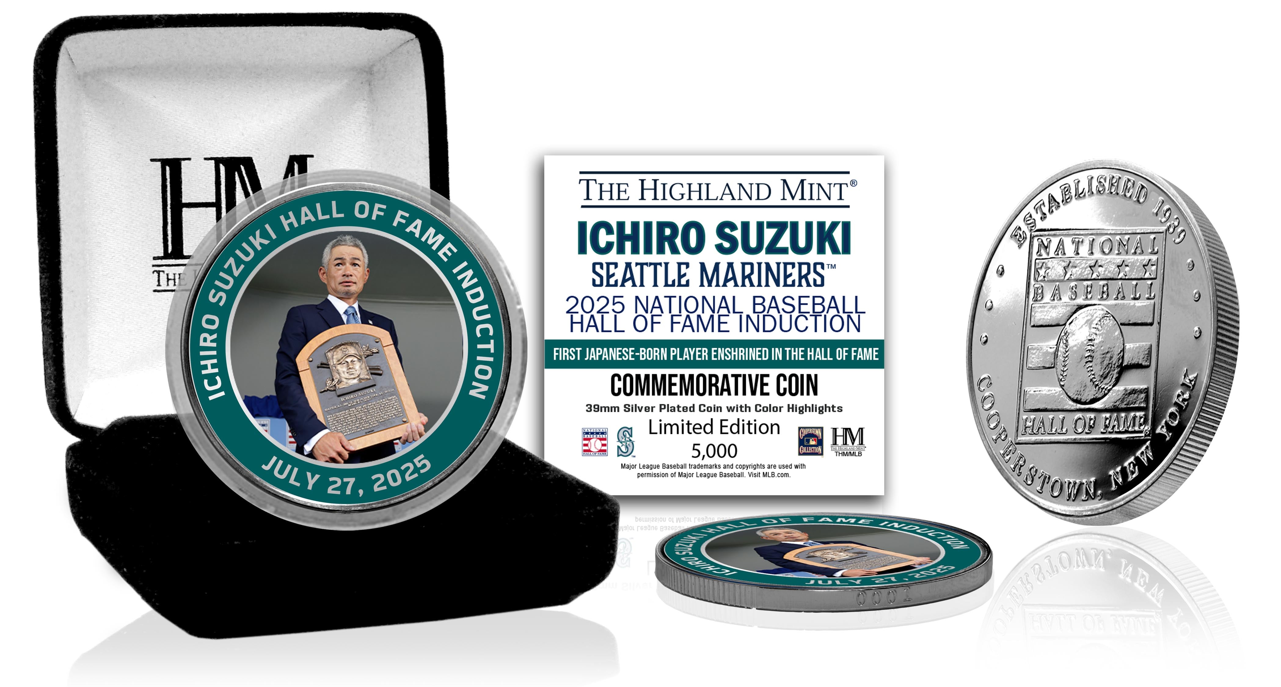 Ichiro Suzuki 2025 HOF Induction Color Silver Coin