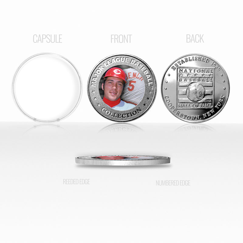 Johnny Bench Baseball Hall of Fame Silver Color Coin
