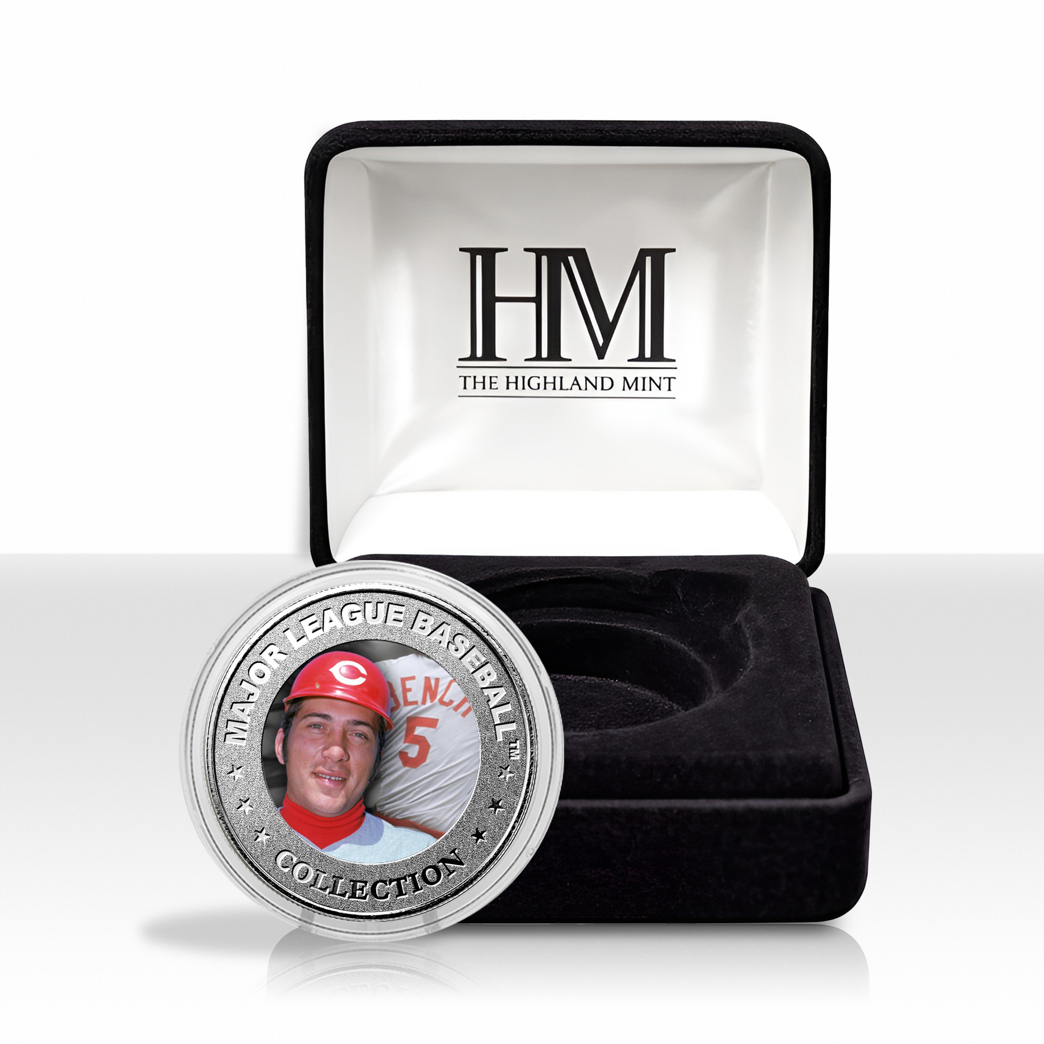 Johnny Bench Baseball Hall of Fame Silver Color Coin