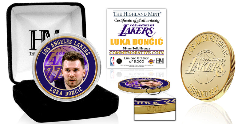 Luka Doncic Lakers Bronze Color Coin - Coins