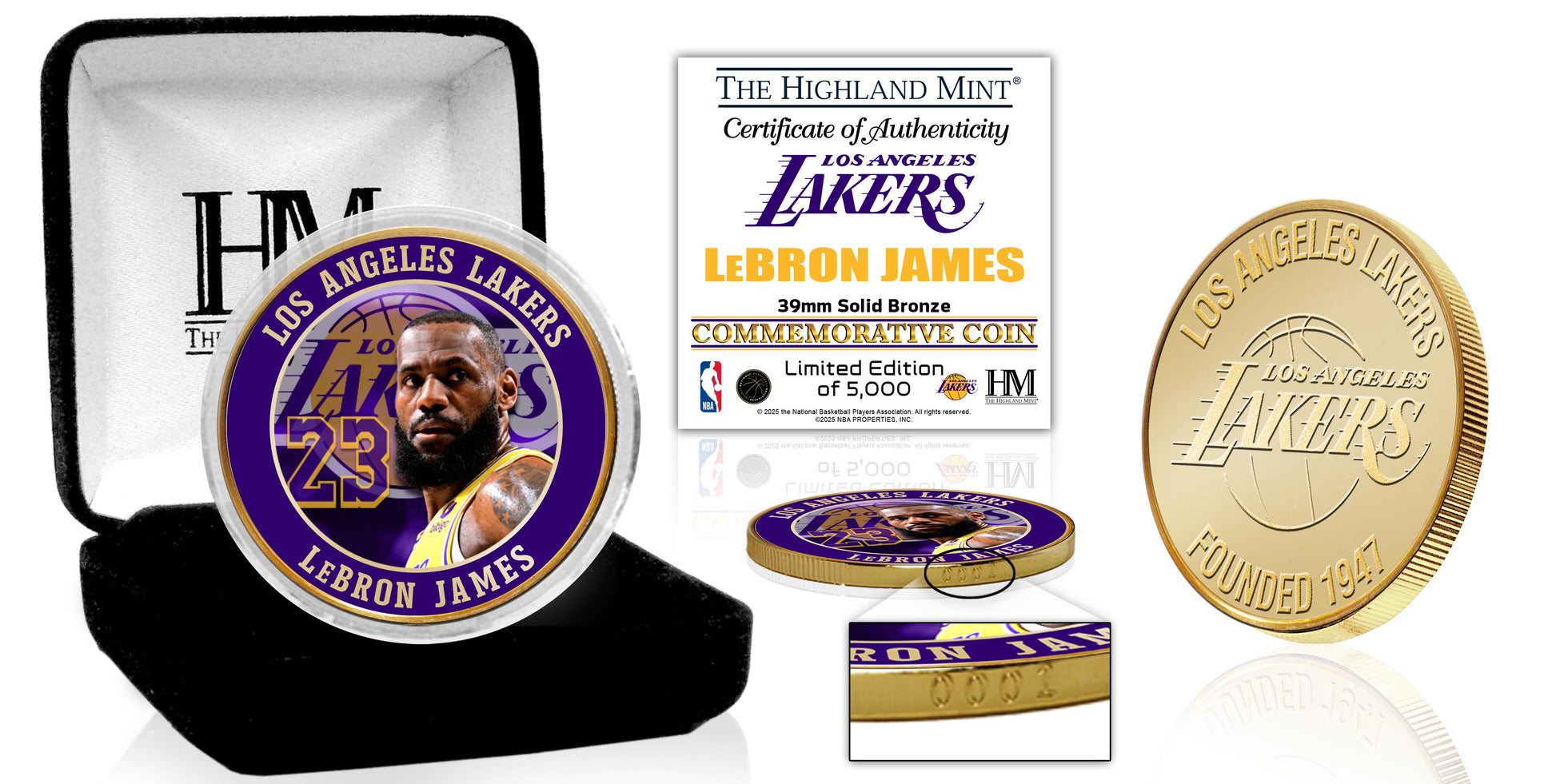 LeBron James Los Angeles Lakers Bronze Color Coin