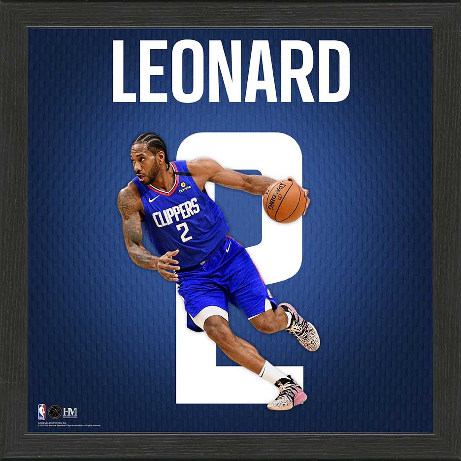 Kawhi Leonard Impact Jersey Framed Photo