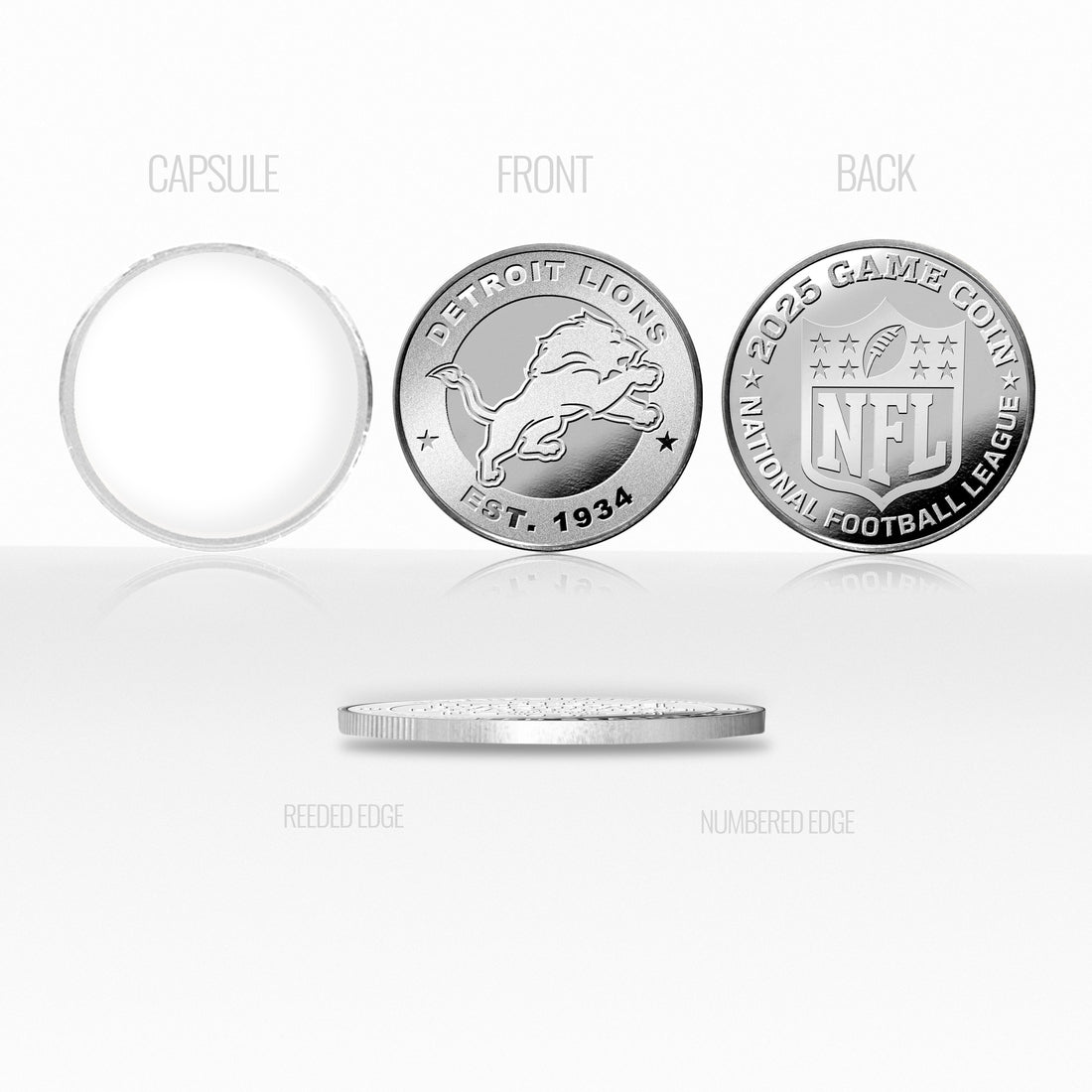 Detroit Lions NFL 2025 Coin Toss Silver Coin