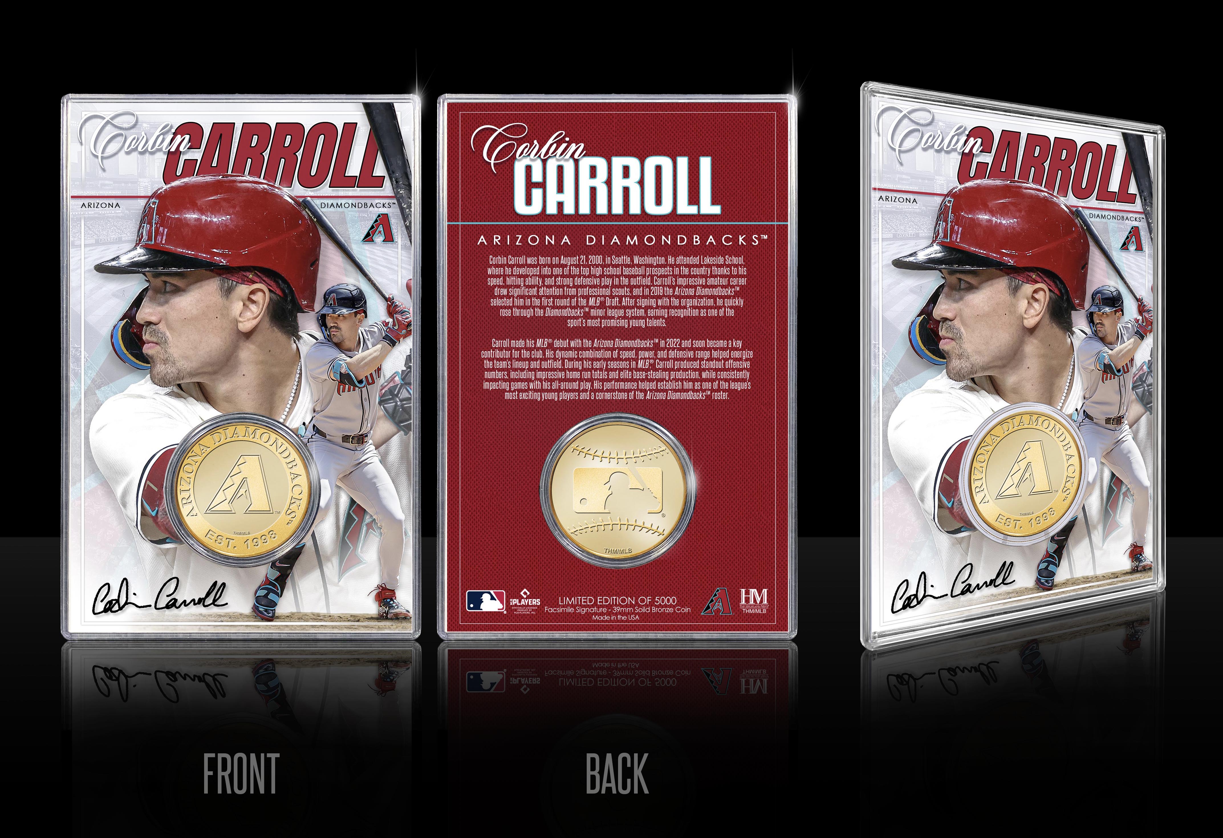 Corbin Carroll Arizona Diamondbacks Bronze Coin Acrylic Holder