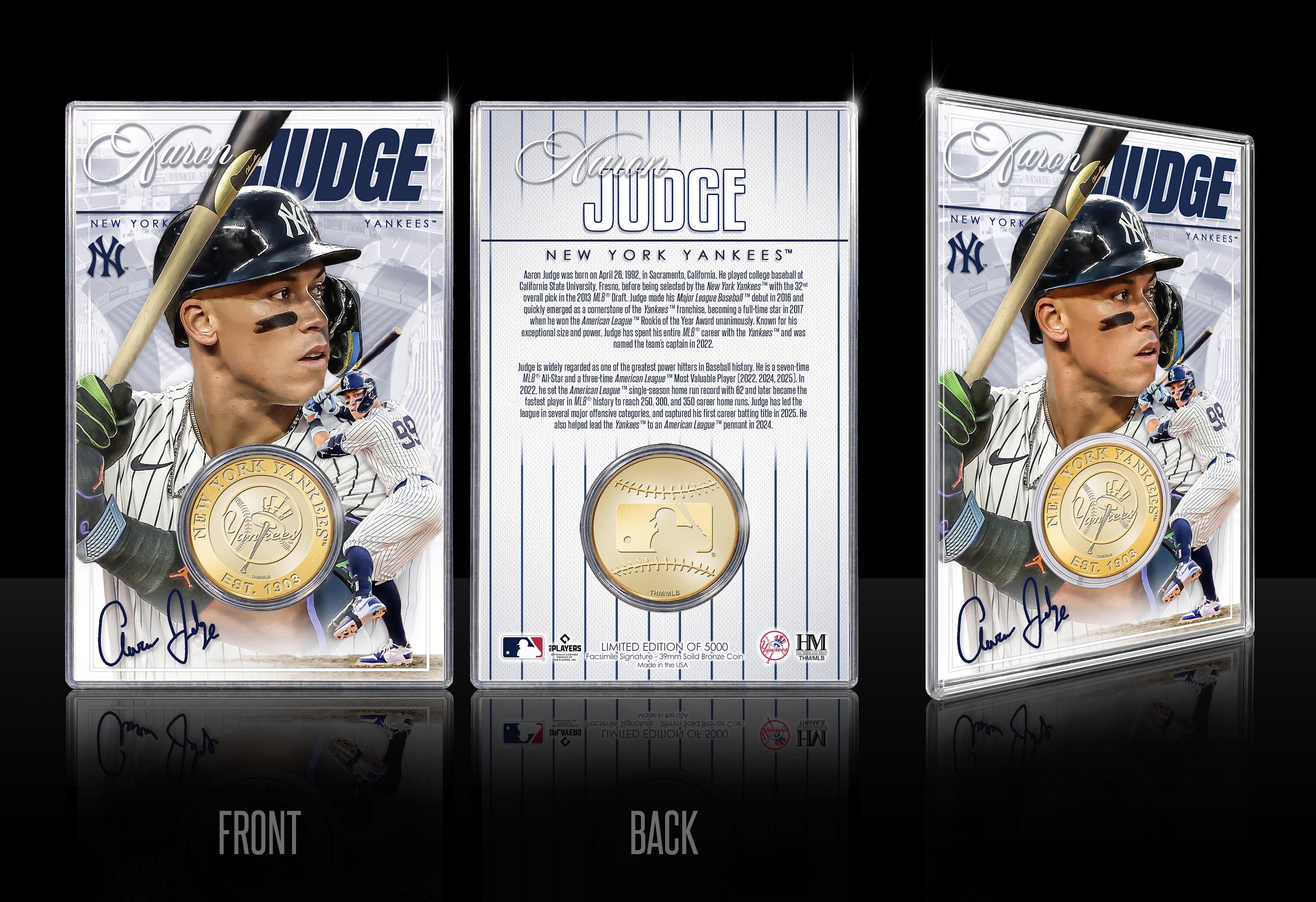 Aaron Judge New York Yankees Bronze Coin Acrylic Holder