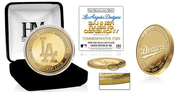 Los Angeles Dodgers 2026 Banner Raising Ceremony Gold Coin