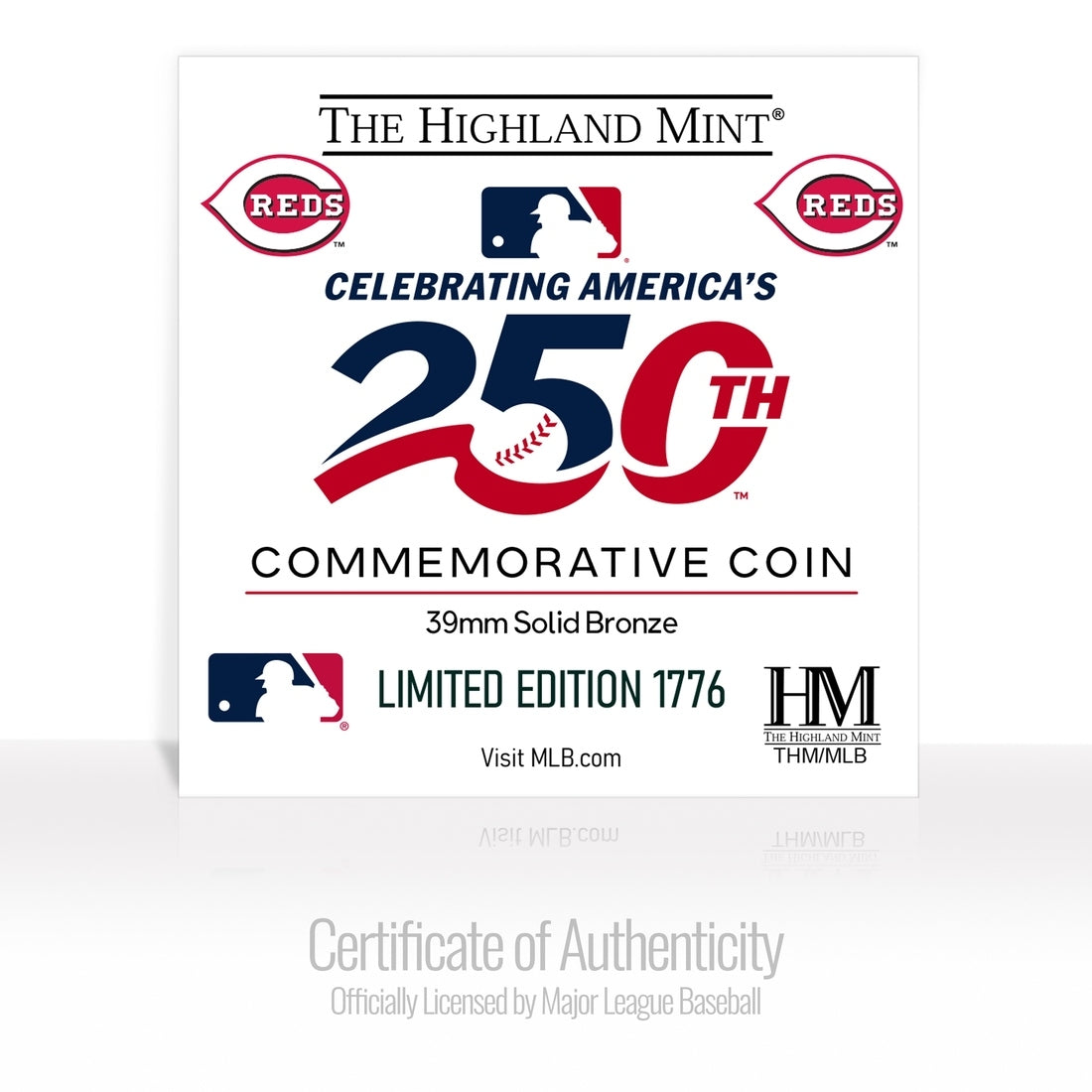 Cincinnati Reds America's 250th Bronze Team Coin