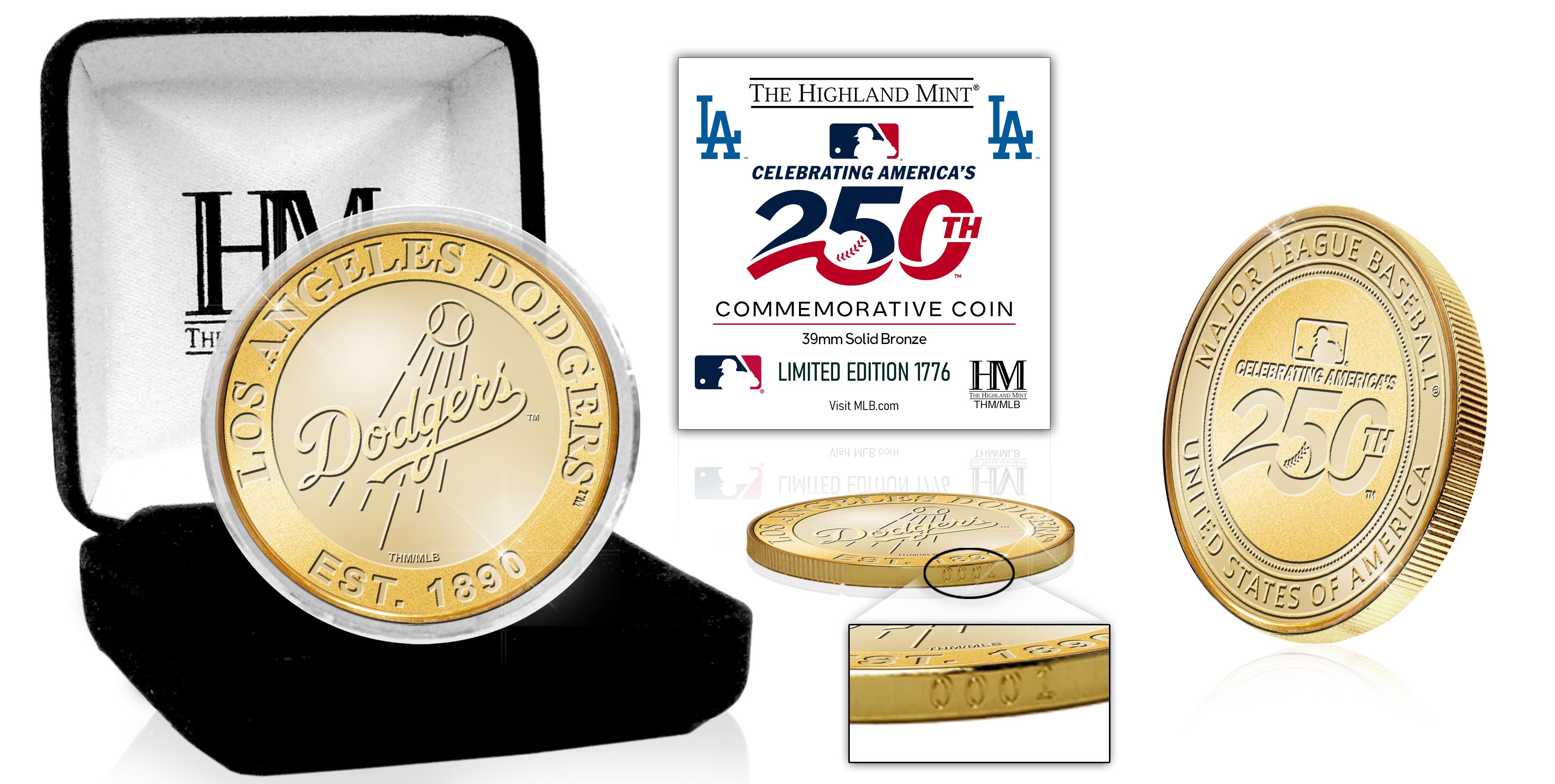 Los Angeles Dodgers America's 250th Bronze Team Coin