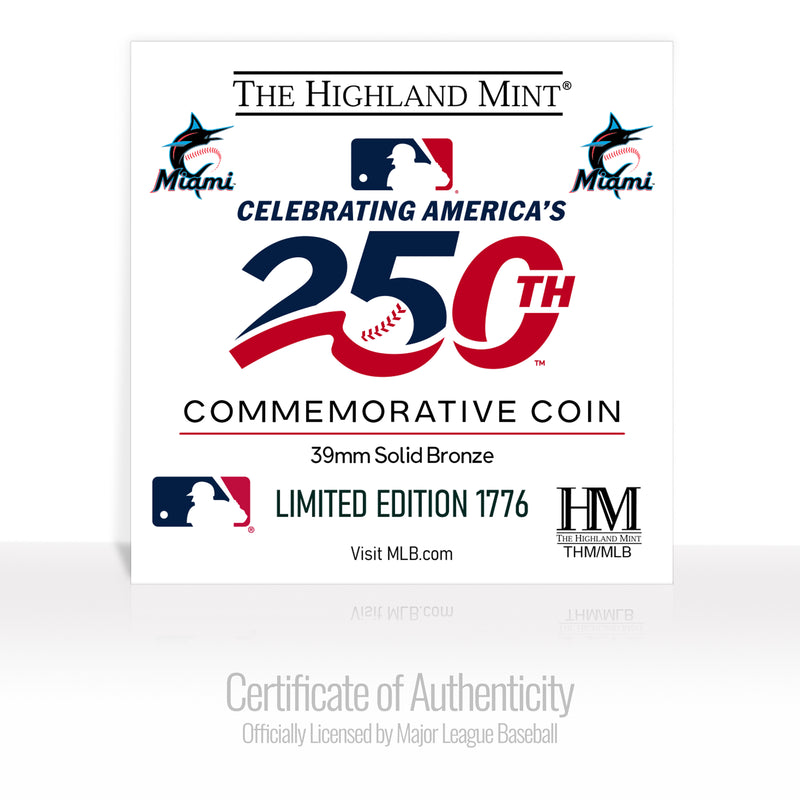 Miami Marlins America's 250th Bronze Team Coin