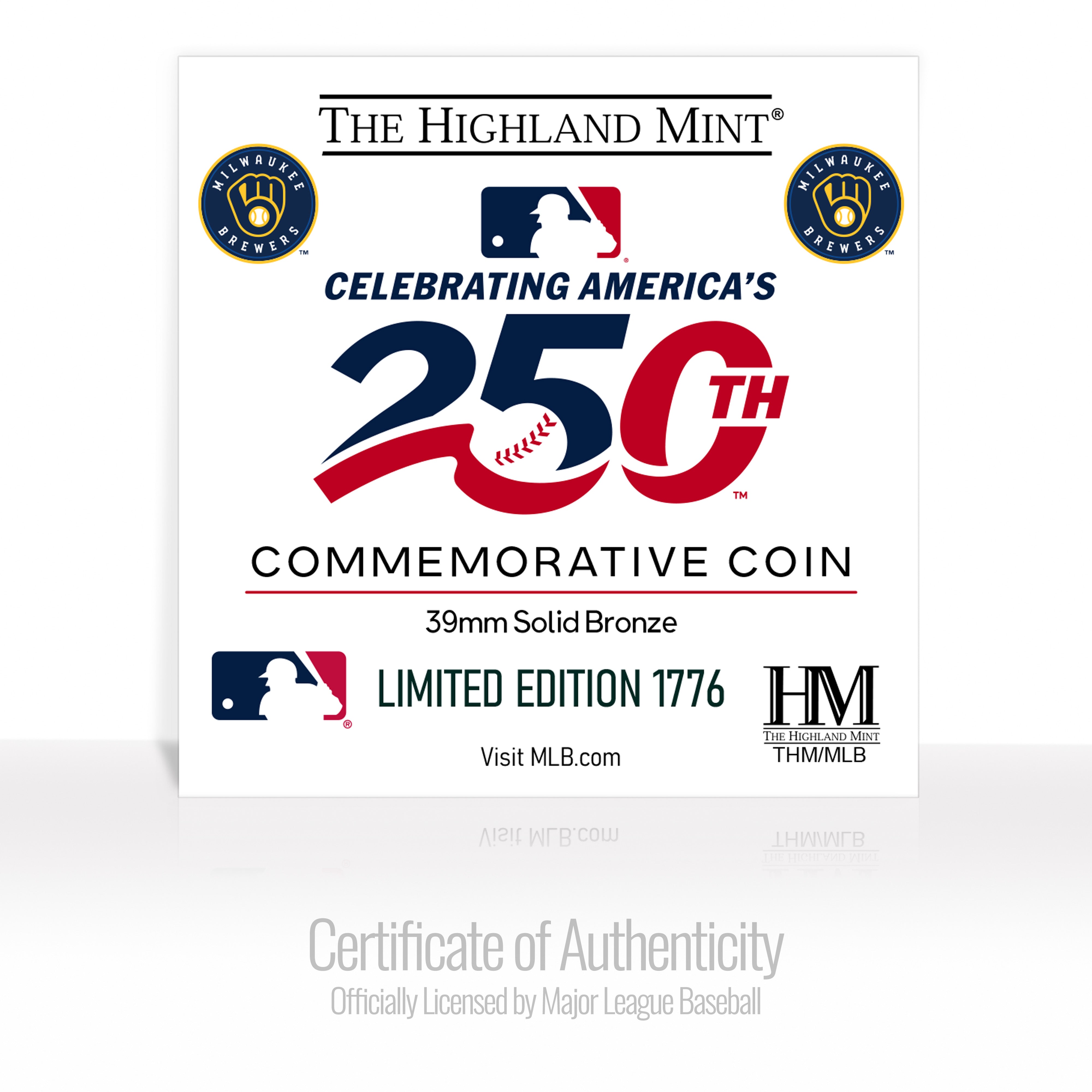 Milwaukee Brewers America's 250th Bronze Team Coin