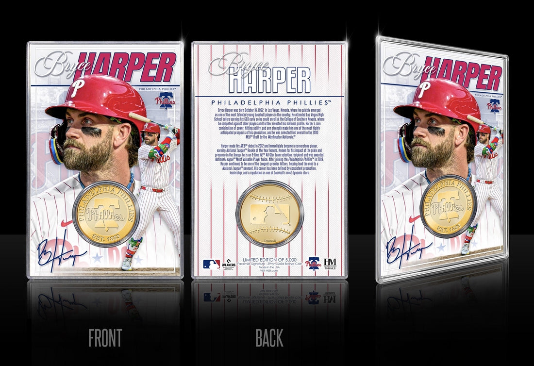 Bryce Harper Philadelphia Phillies Bronze Acrylic Coin Card