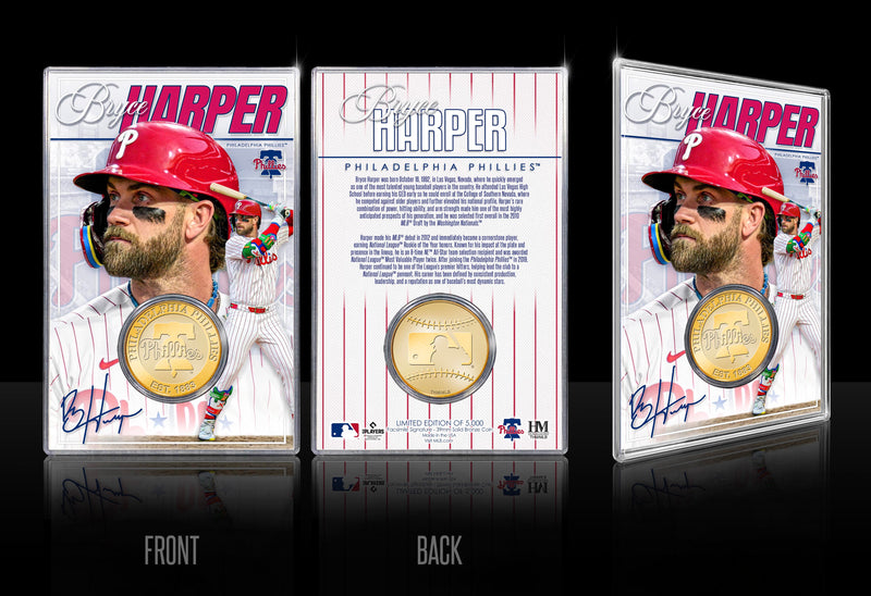 Bryce Harper Philadelphia Phillies Bronze Acrylic Coin Card