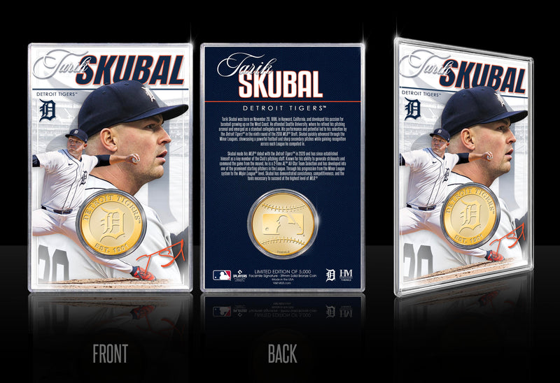 Tarik Skubal Detroit Tigers Bronze Acrylic Coin Card