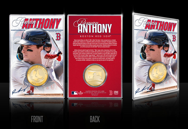 Roman Anthony Boston Red Sox Bronze Acrylic Coin Card