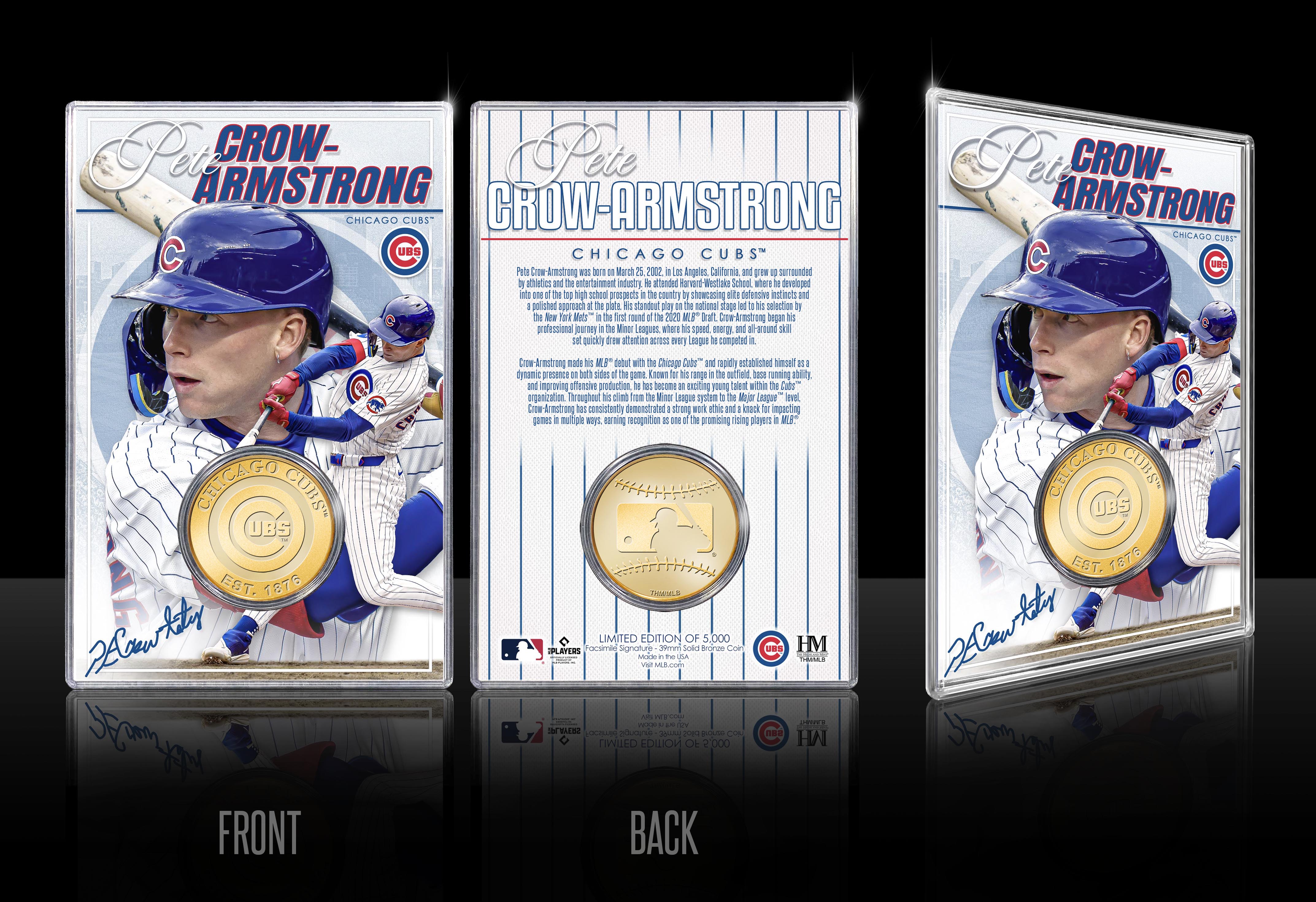 Pete Crow-Armstrong Chicago Cubs Bronze Acrylic Coin Card