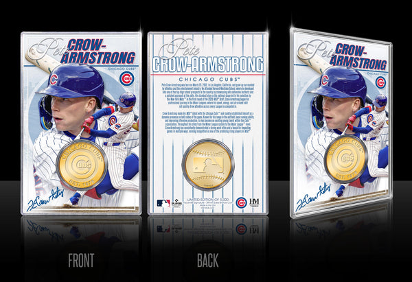 Pete Crow-Armstrong Chicago Cubs Bronze Acrylic Coin Card