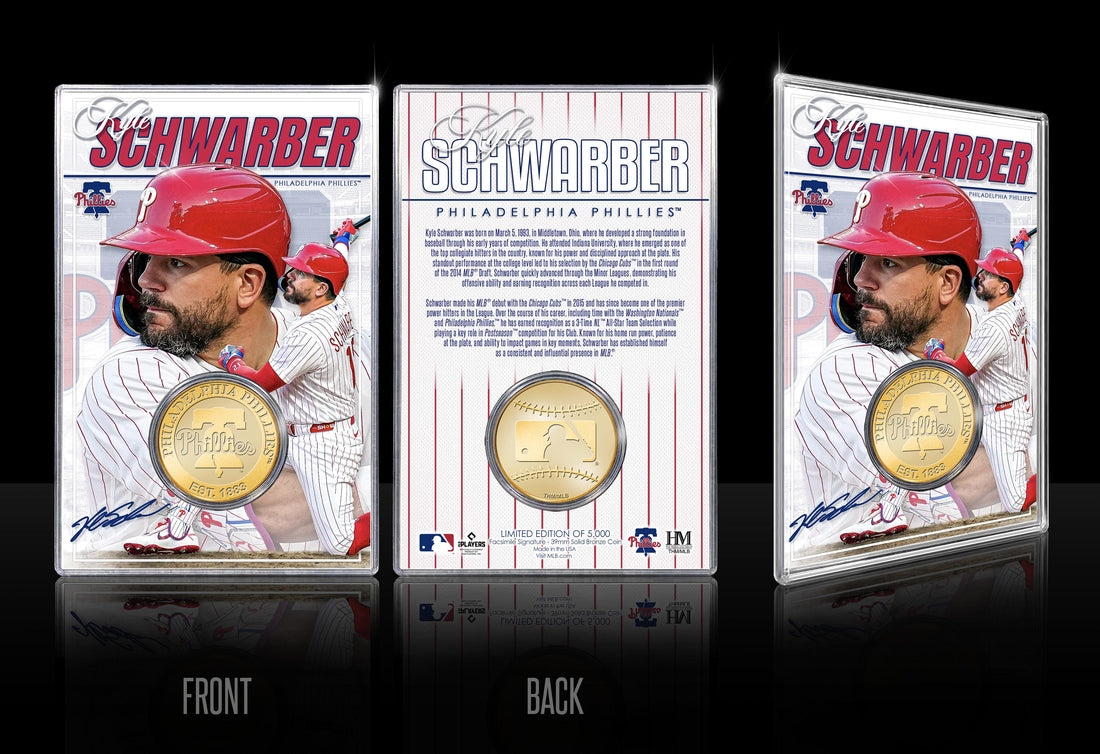 Kyle Schwarber Philadelphia Phillies Bronze Acrylic Coin Card