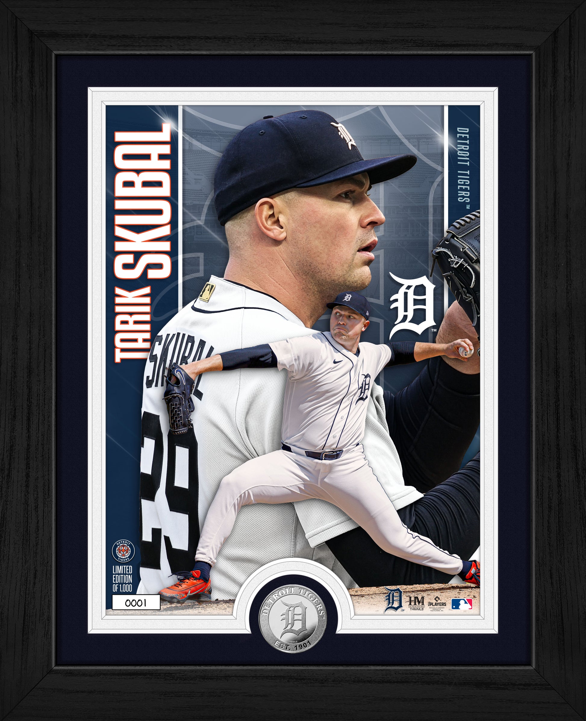 Tarik Skubal Detroit Tigers Silver Coin Artist Proof Photo Mint
