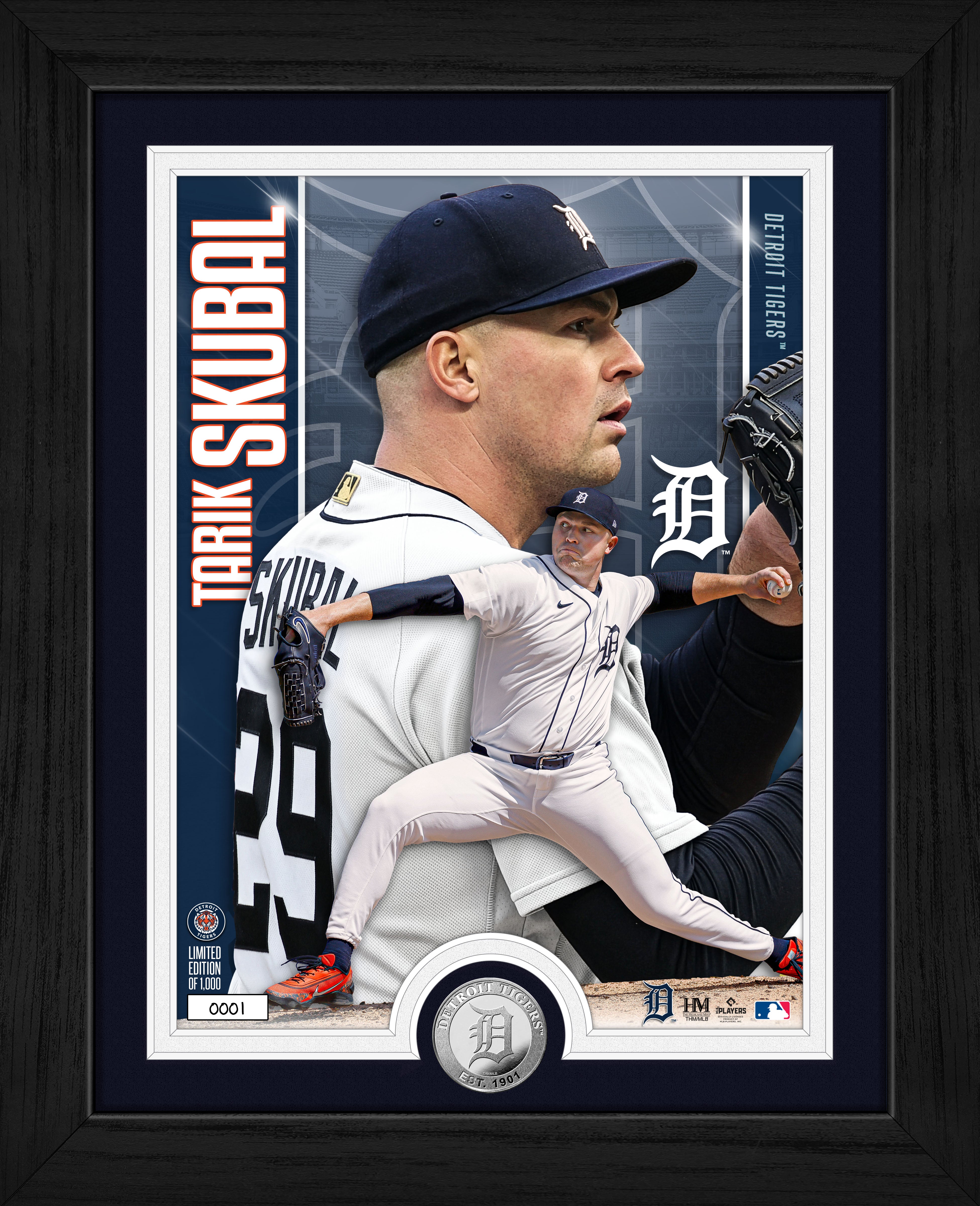Tarik Skubal Detroit Tigers Silver Coin Artist Proof Photo Mint