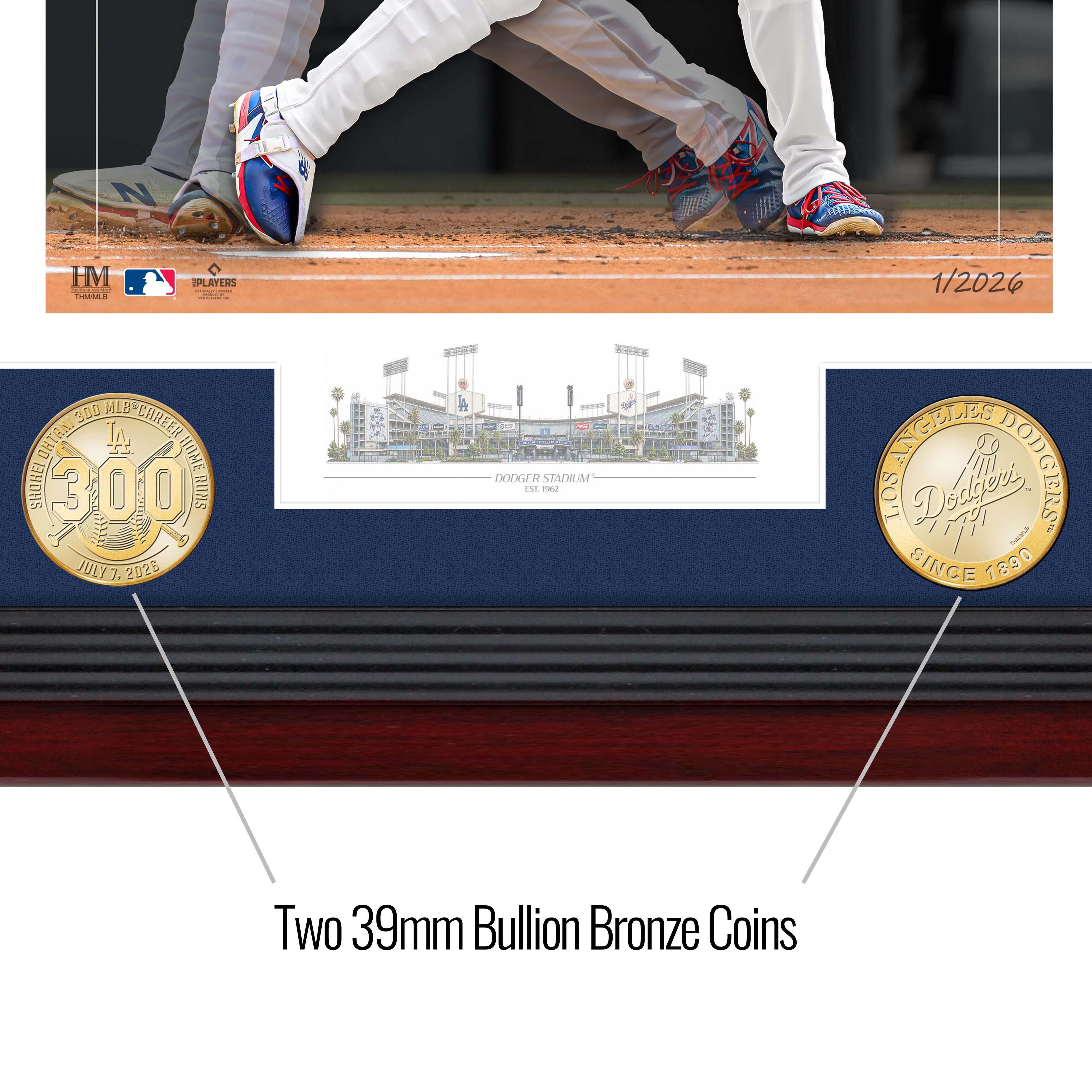 Shohei Ohtani 300th Career Home Run Commemorative Bronze Coin Photo Mint