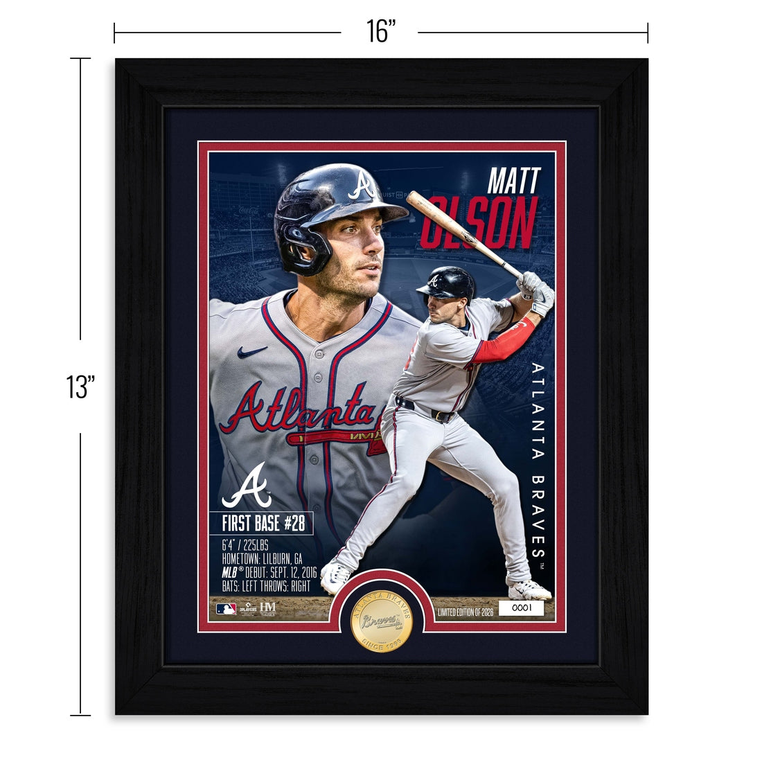 Matt Olson Atlanta Braves Bronze Coin Photo Mint