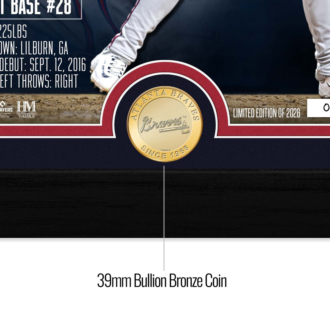 Matt Olson Atlanta Braves Bronze Coin Photo Mint