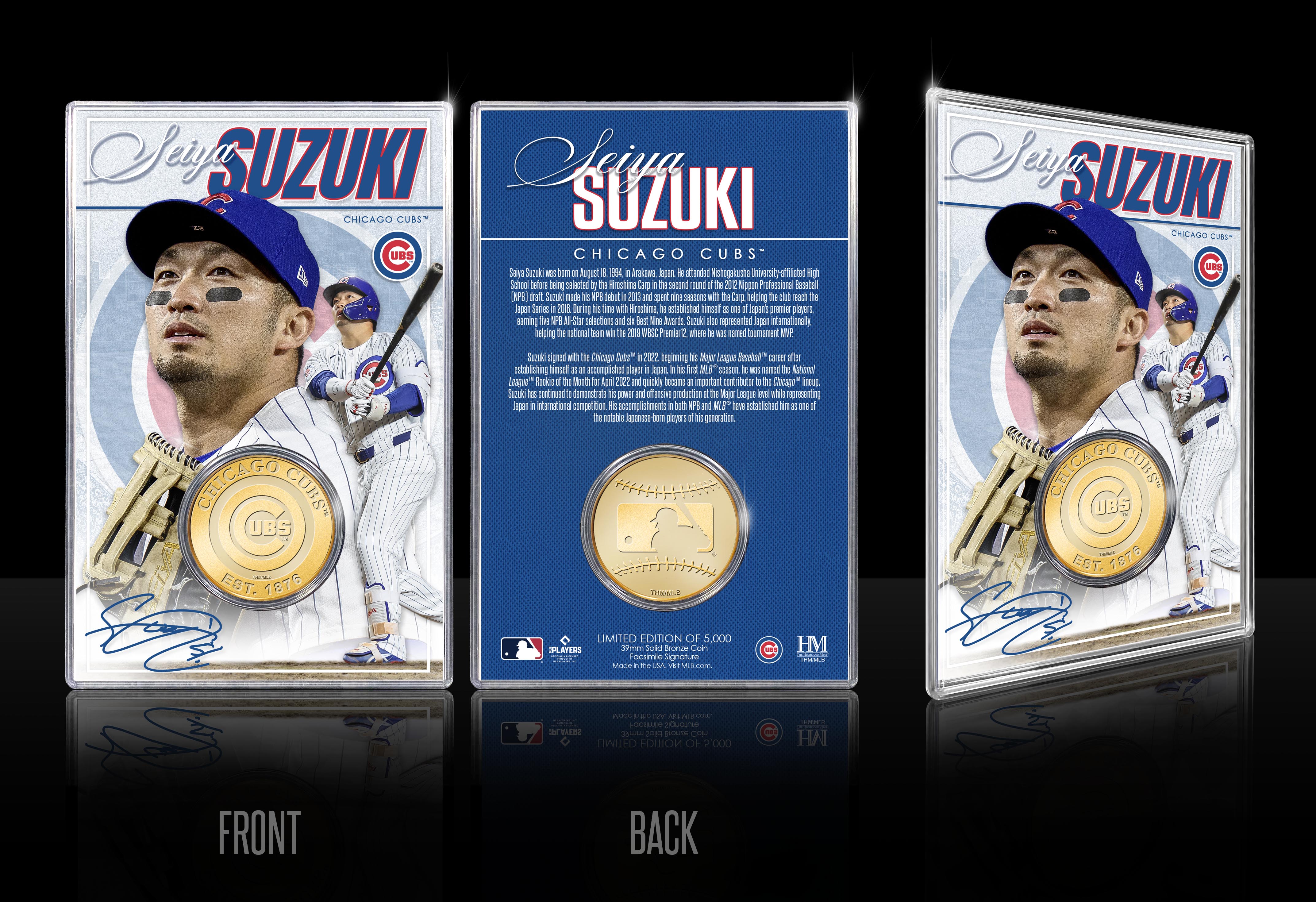 Seiya Suzuki Chicago Cubs Bronze Coin Acrylic Holder
