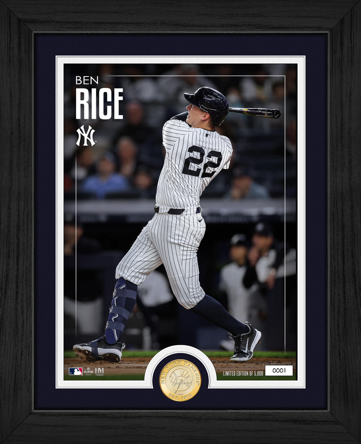 Ben Rice New York Yankees Bronze Coin Photo Mint