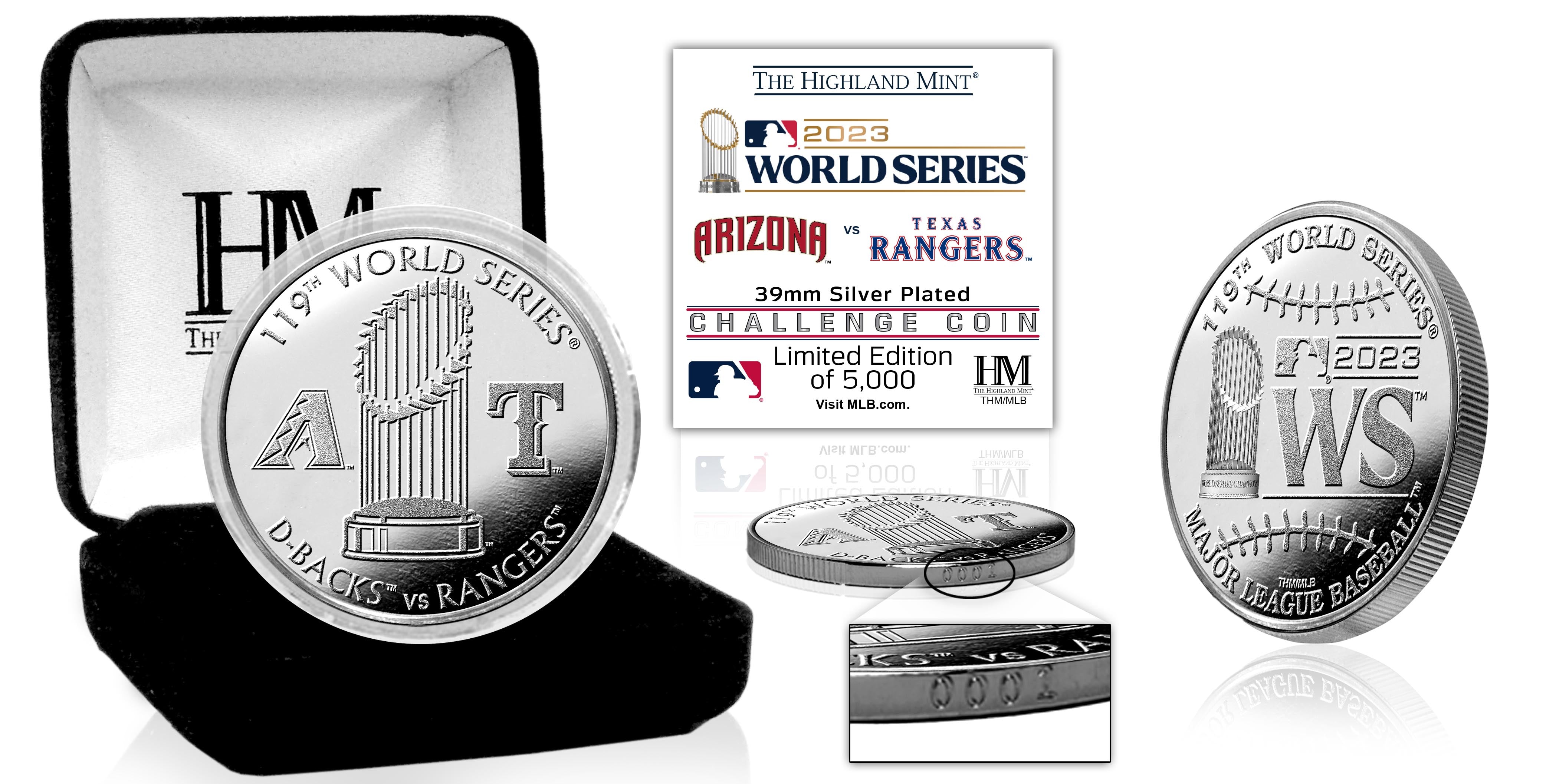 2023 World Series Rangers vs Diamondbacks Silver Challenge Coin