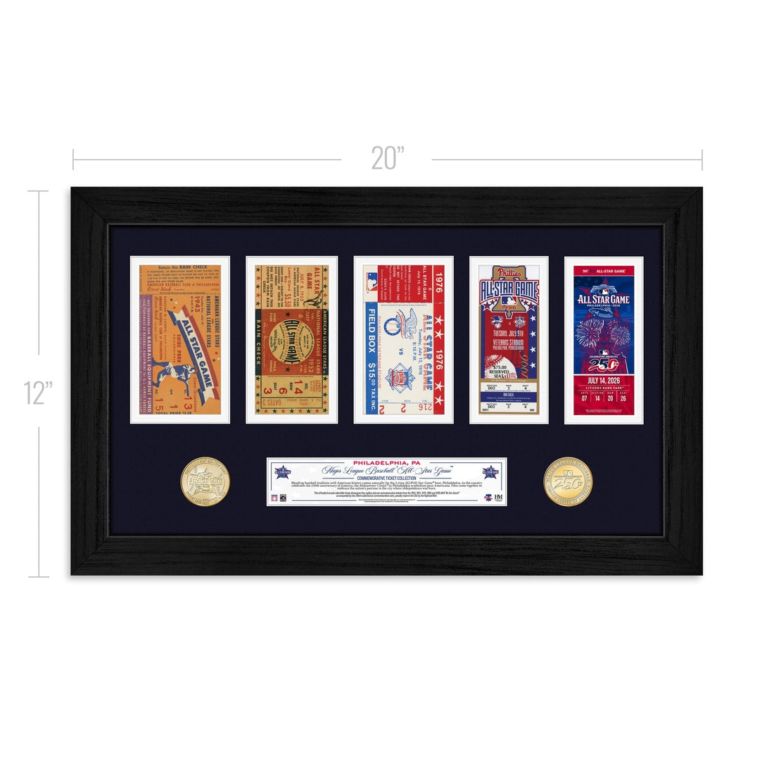 Philadelphia MLB All Star Game Ticket History Bronze Coin