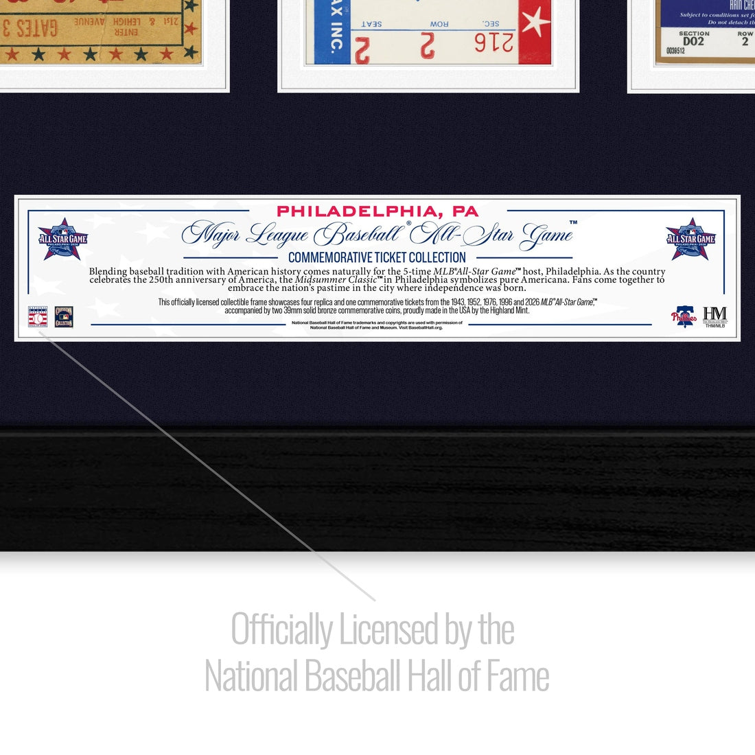 Philadelphia MLB All Star Game Ticket History Bronze Coin